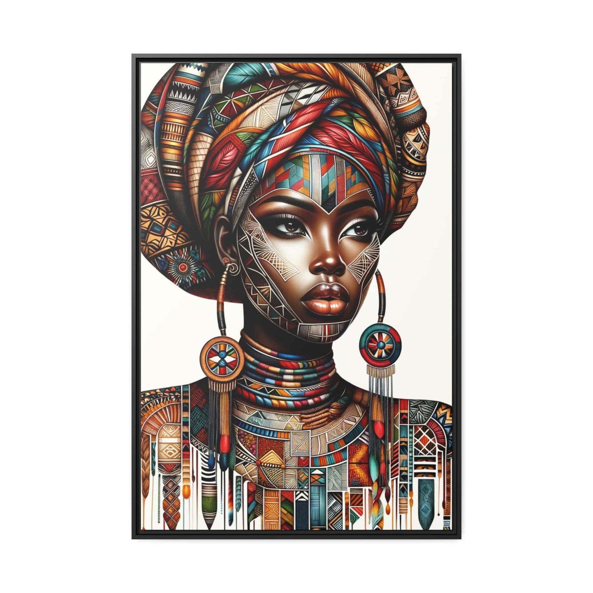 Tableau "La force, la beauté et la grâce : Tableau captivant d'une femme africaine" Canvanation