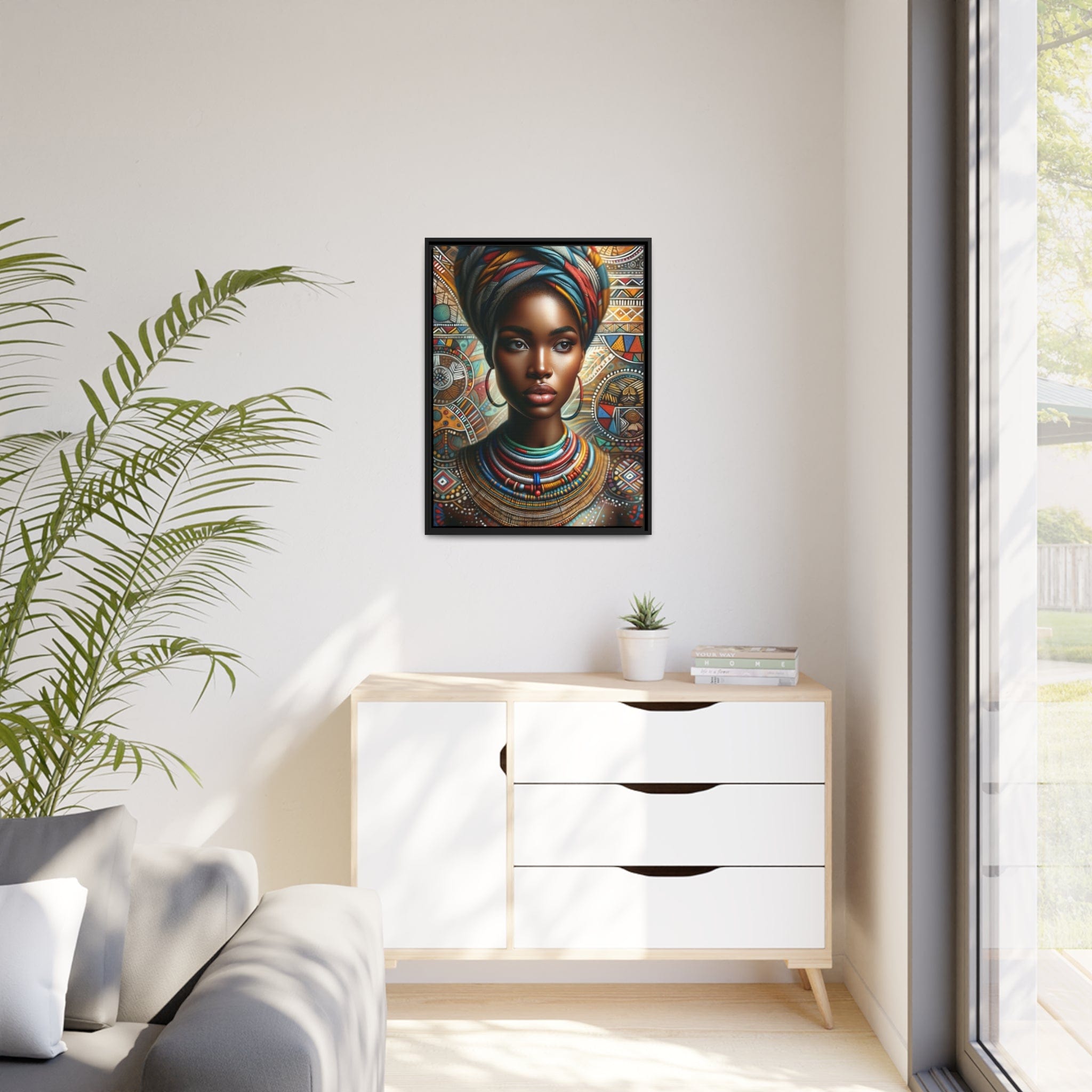 Printify Canvas Tableau "L'éclat de la féminité africaine"