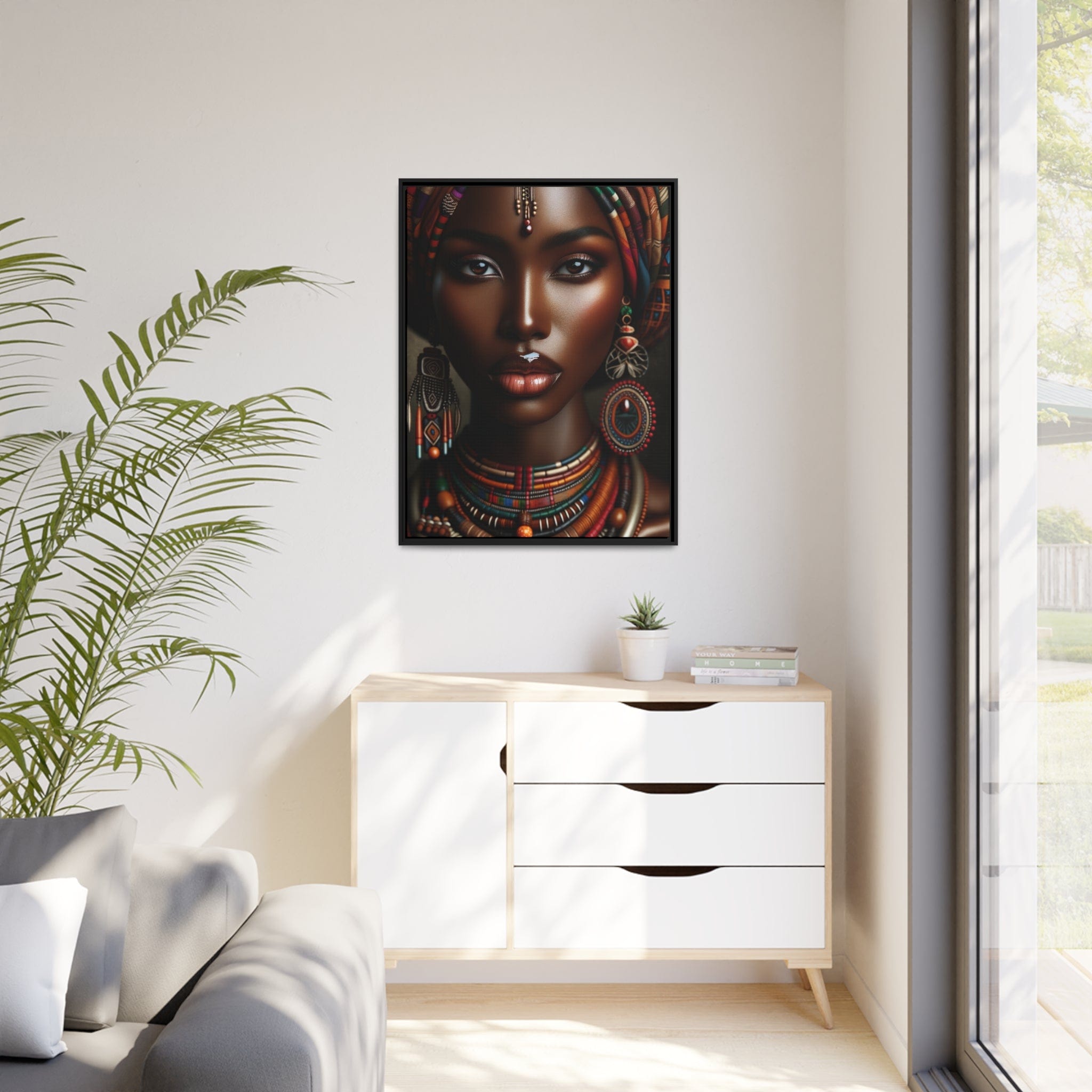 Printify Canvas Tableau "Élégance et puissance : la femme africaine dans toute sa splendeur"