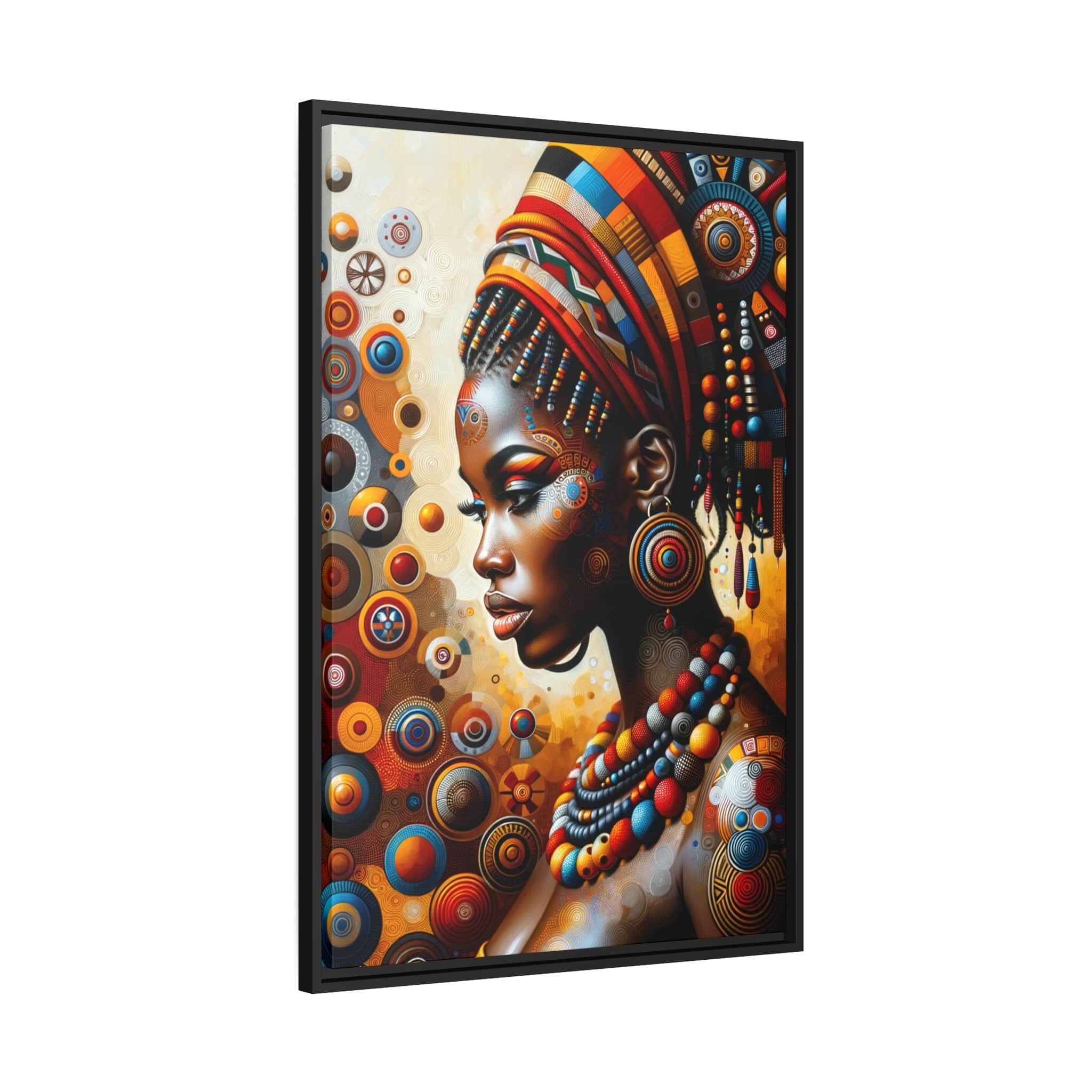 Printify Canvas Tableau "Au cœur de la beauté africaine: Tableau vibrant de femmes inspirantes"