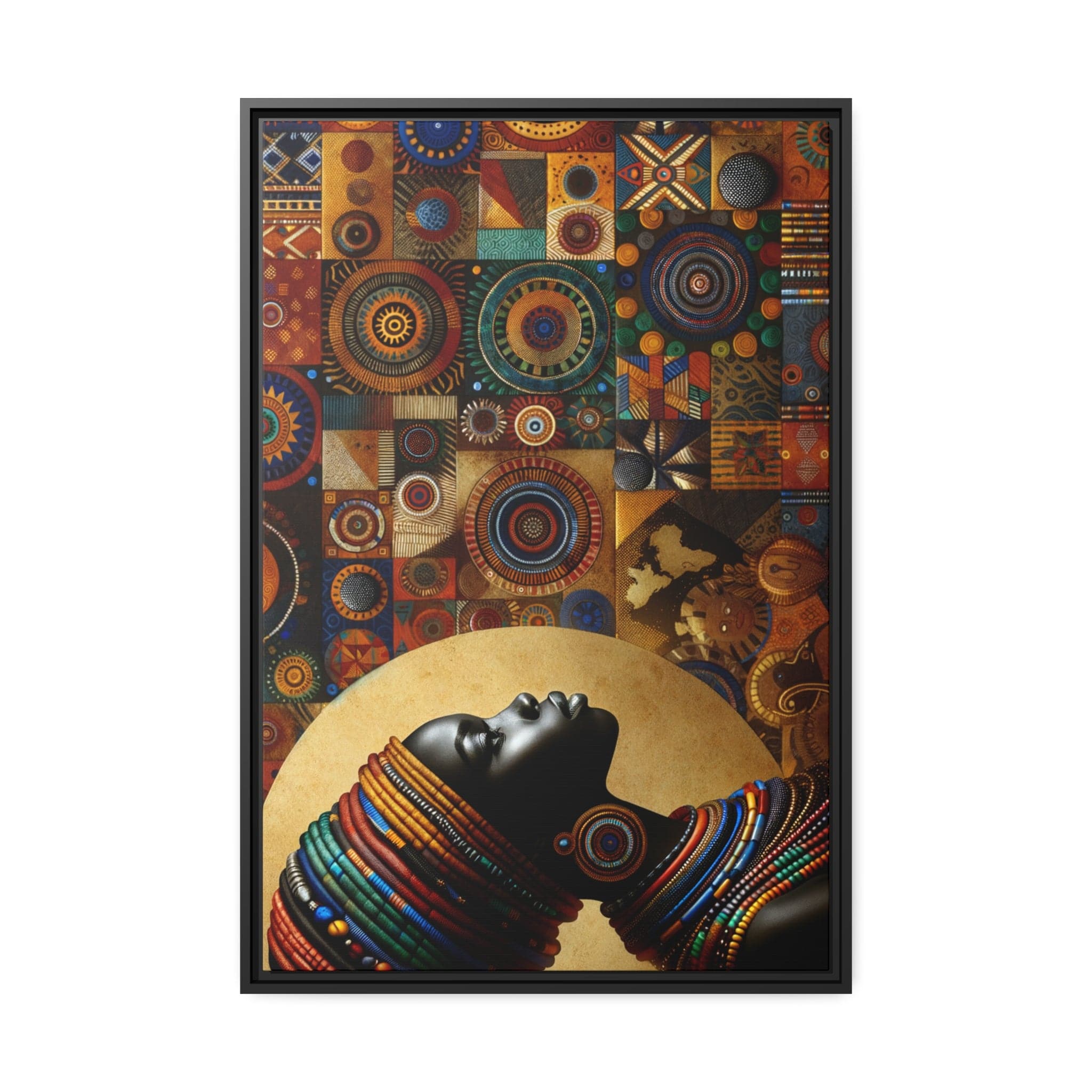 Printify Canvas 61.00 Cm″ x 91.40 Cm″ (Vertical) Tableau "Femmes Africaines : Portraits d'élégance et de résilience"