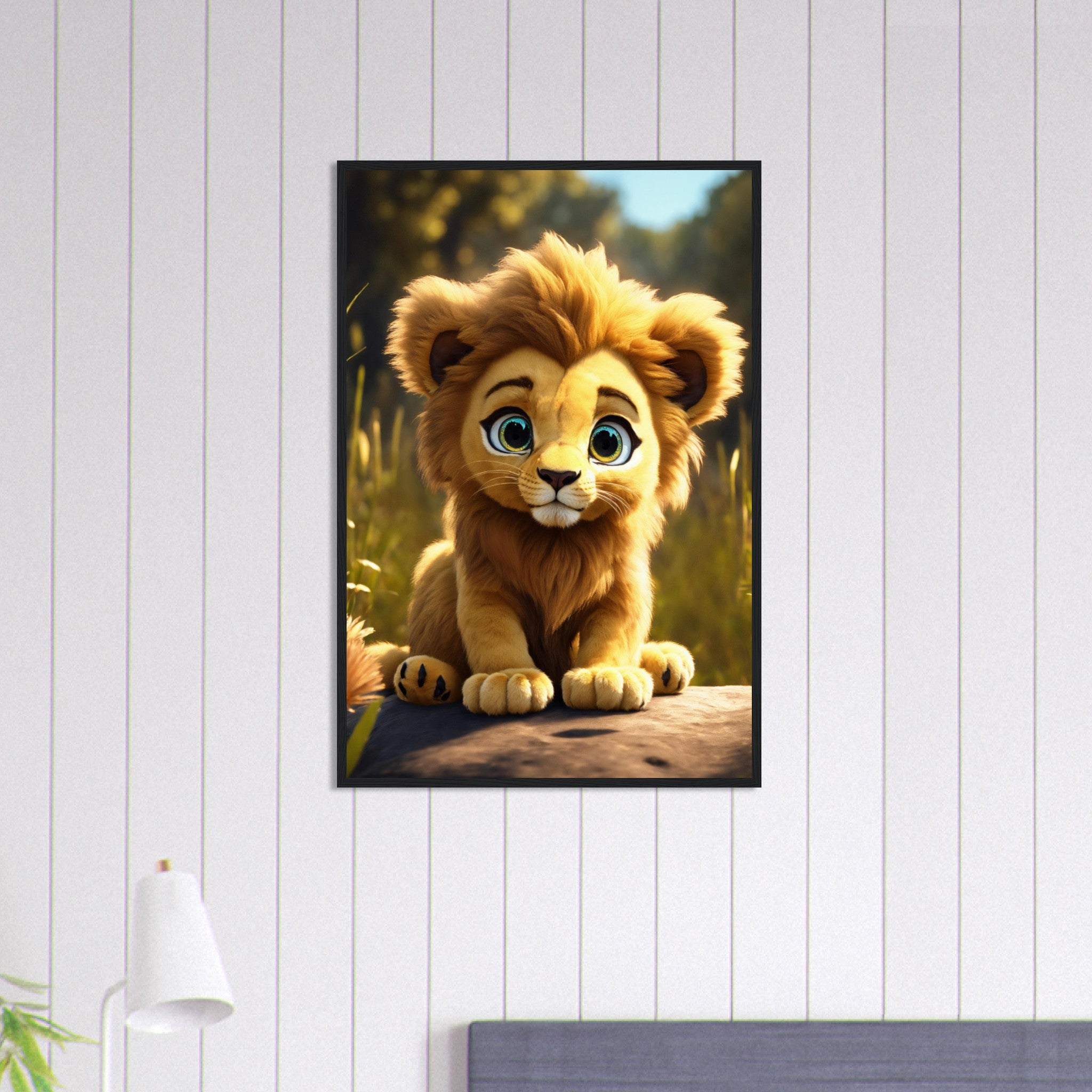 Canvanation Print Material 60x90 cm / 24x36″ Tableau Lionceau Éveil Royal