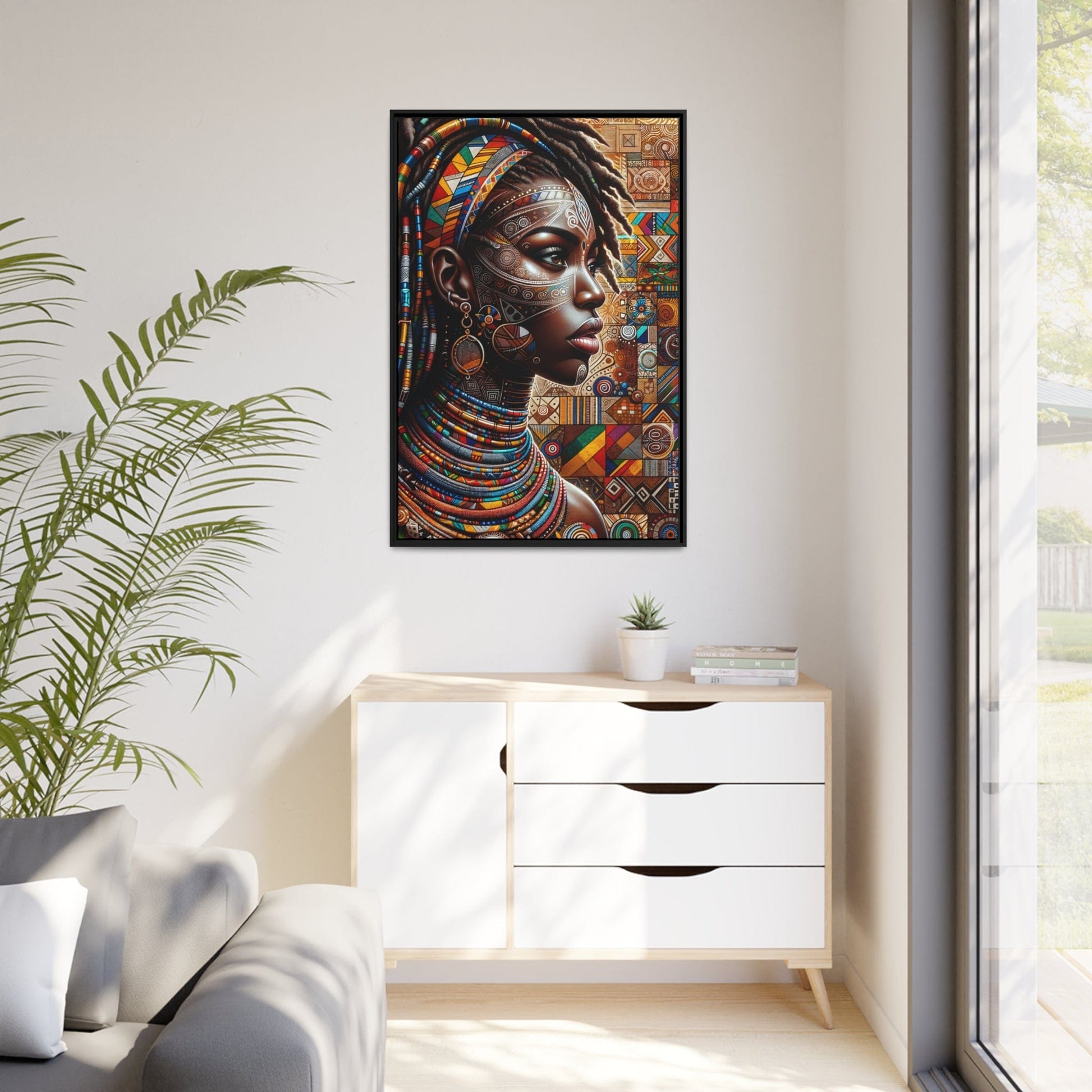 Tableau "Splendeurs africaines : la femme en toile"