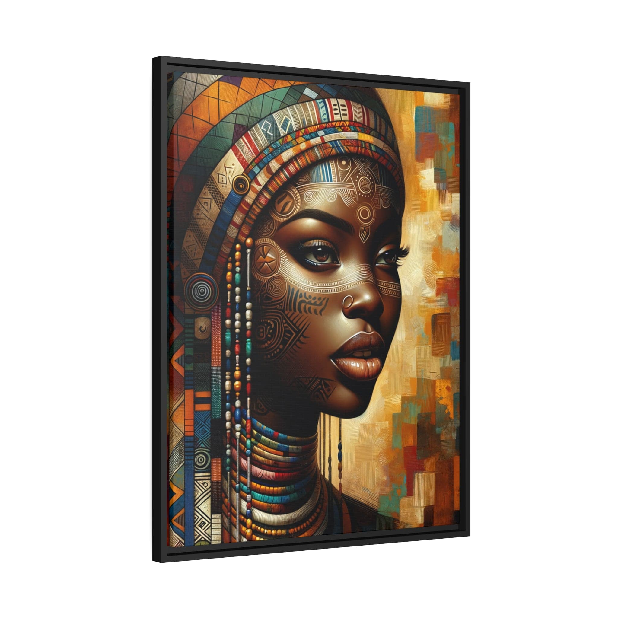 Printify Canvas Tableau "Déesse africaine : une puissance féminine captivante"