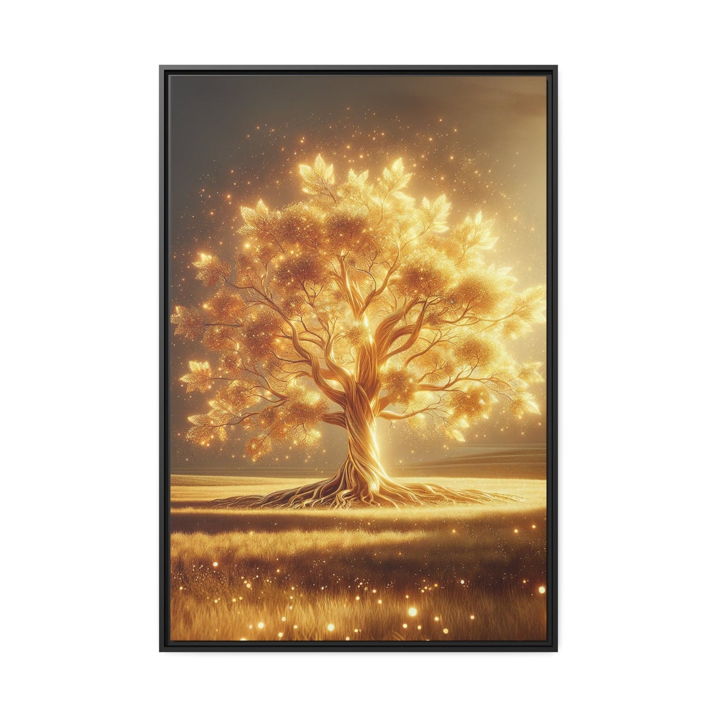 Tableau Arbre De Vie Les Feuilles D'or Bruissent Dans Le Vent