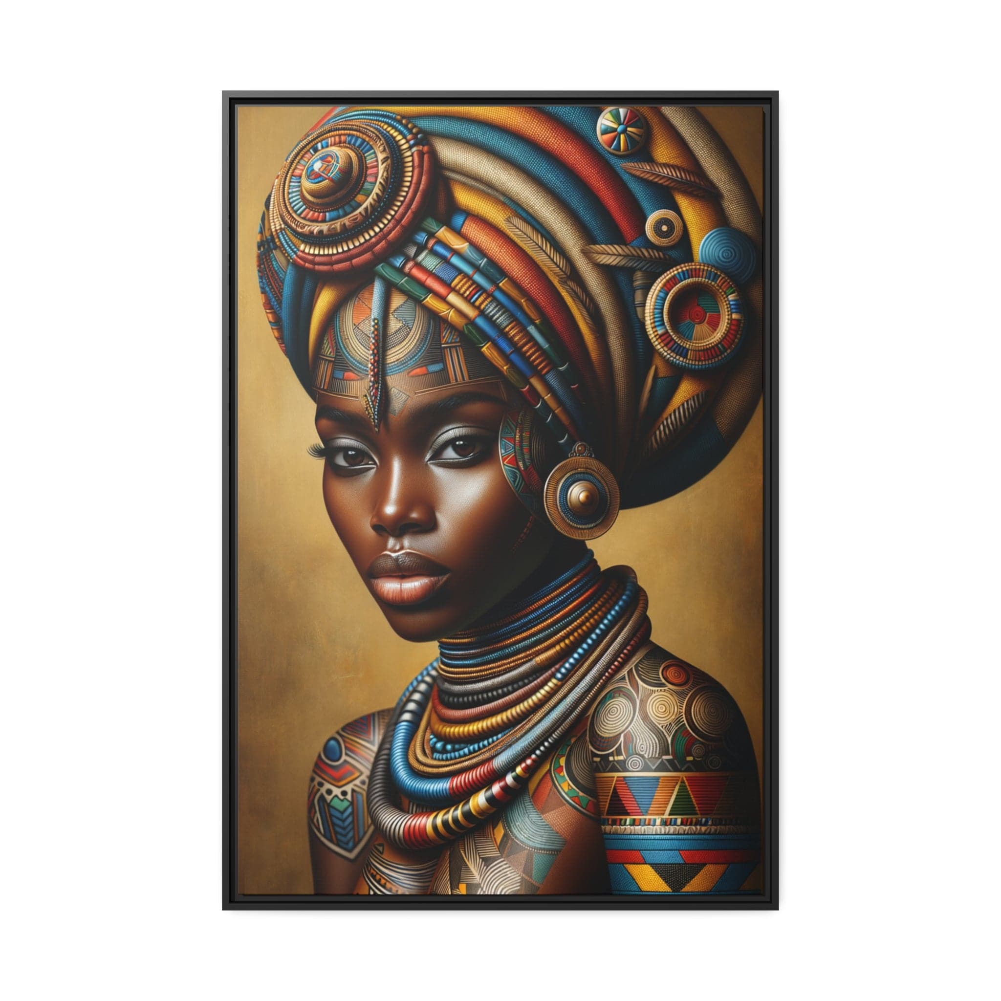 Printify Canvas 81.30 Cm″ x 121.90 Cm″ (Vertical) Tableau "Femmes africaines : L'essence de la beauté et de la résilience."