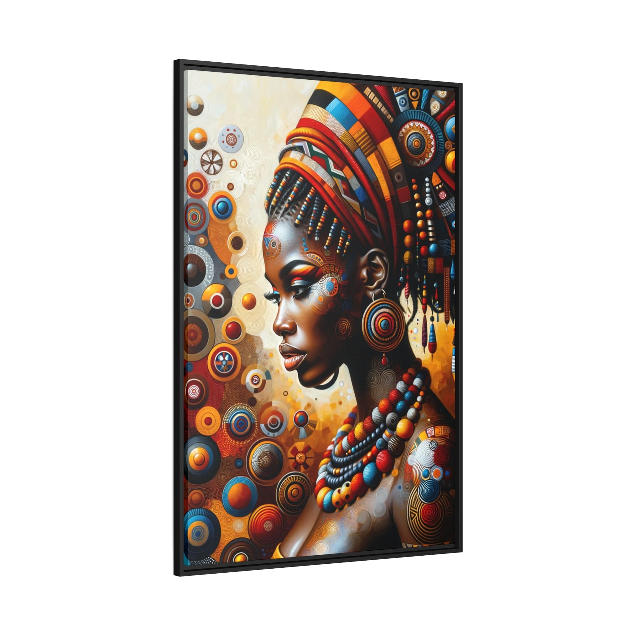 Printify Canvas Tableau "Au cœur de la beauté africaine: Tableau vibrant de femmes inspirantes"