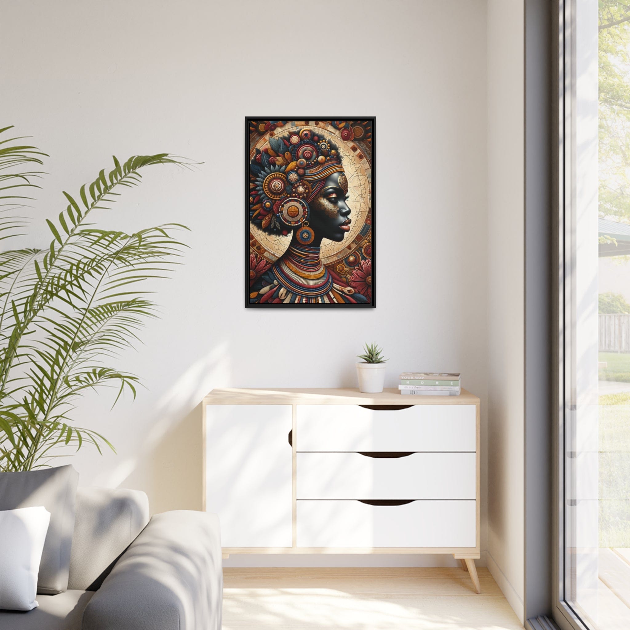 Printify Canvas Tableau "La puissance féminine africaine : un tableau vibrant de beauté et de grâce"