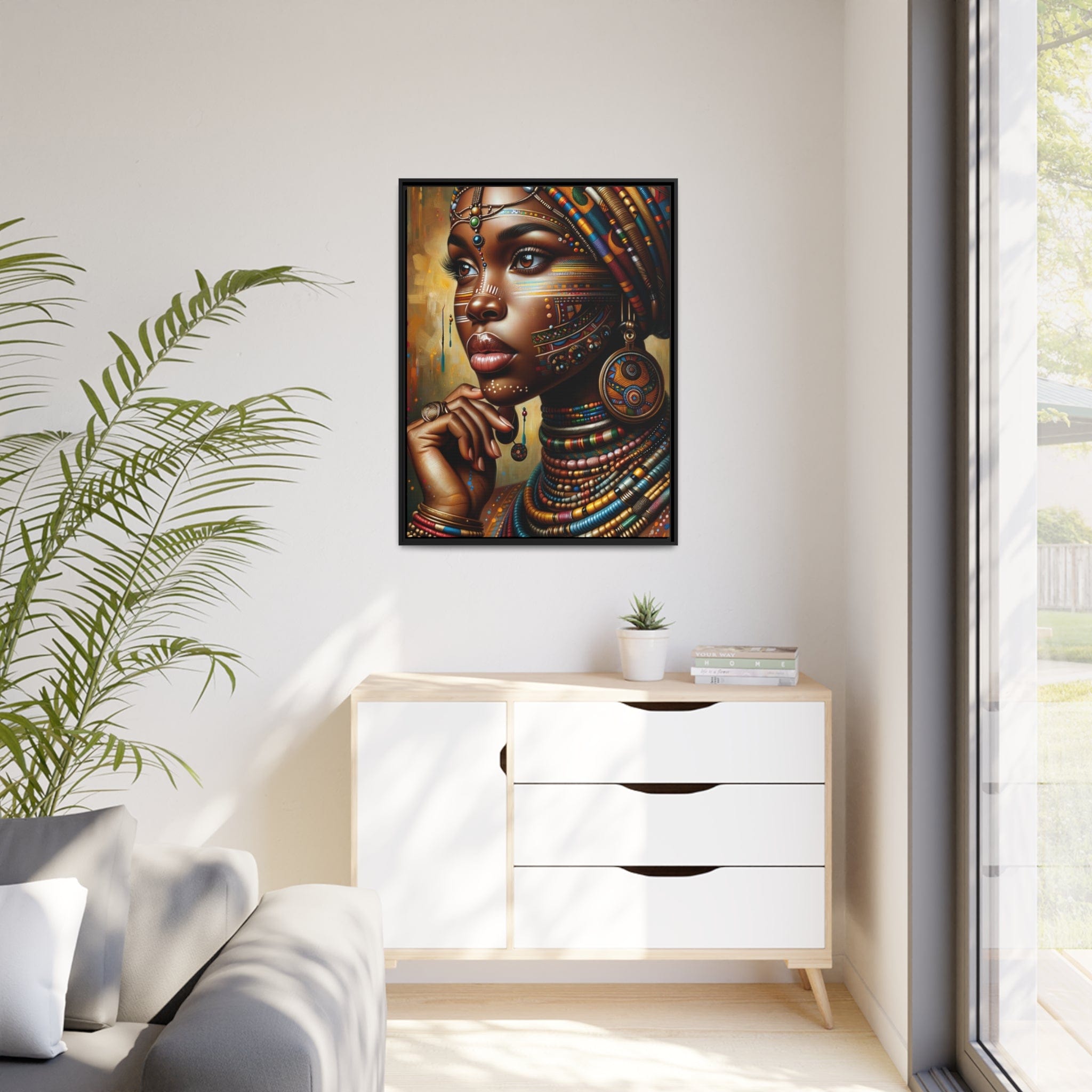 Printify Canvas Tableau "Gloire et beauté : La femme africaine au cœur de l'art"