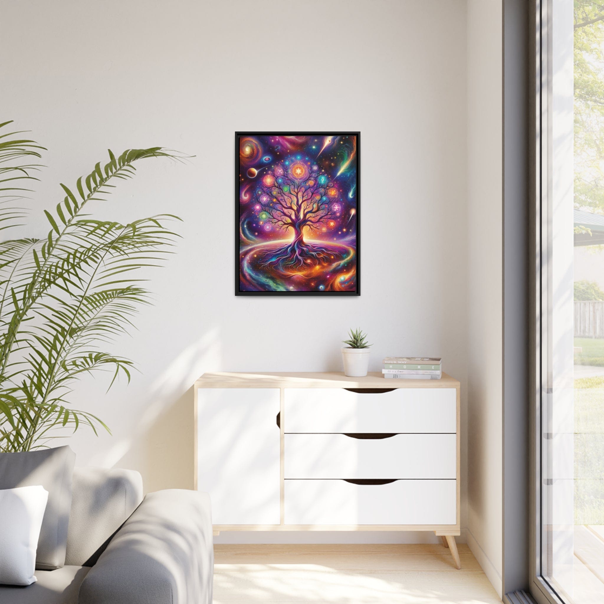 Printify Canvas Tableau Arbre De Vie Univers Infini