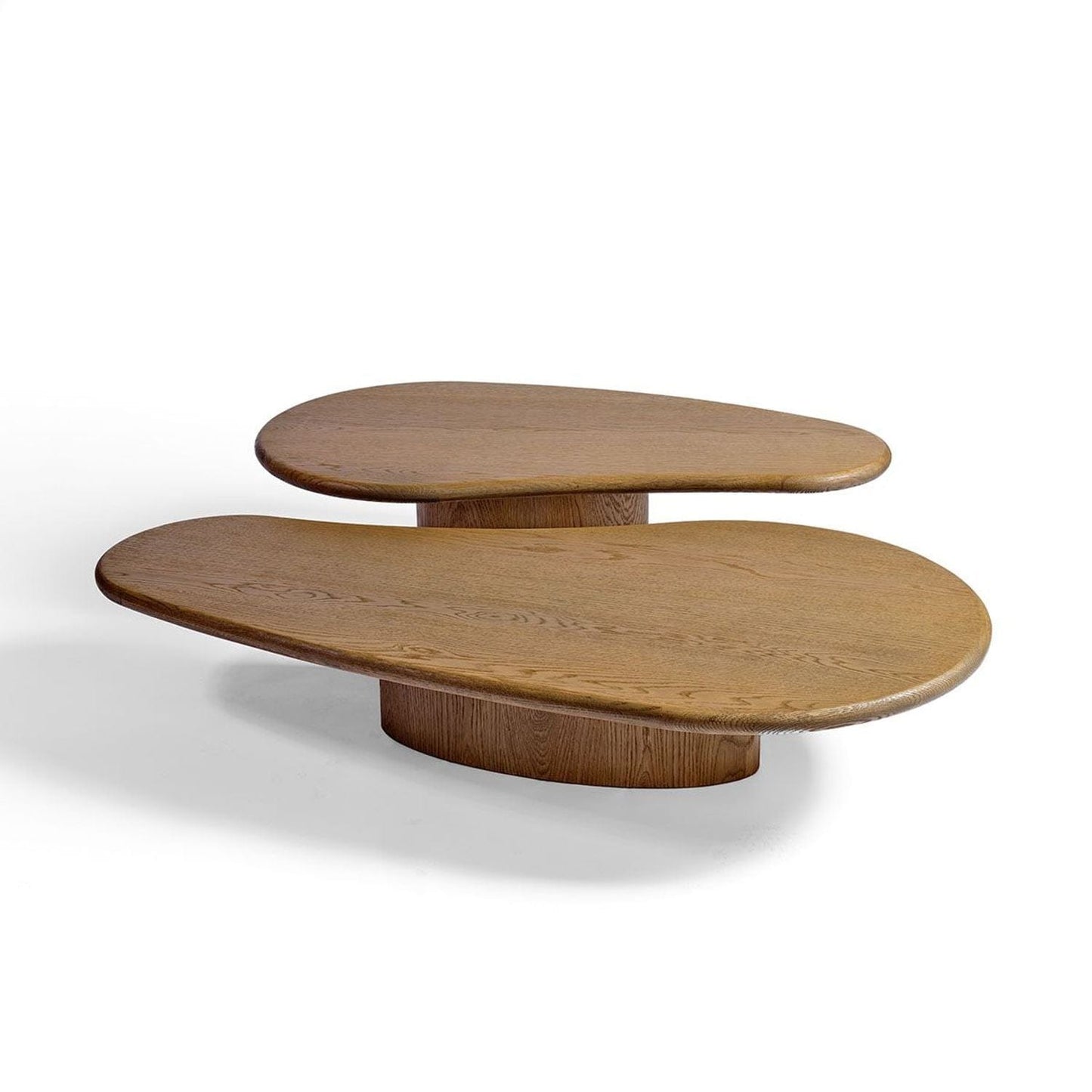 Canvanation Table Basse Irrégulière en Chêne Naturel au Design Harmonieux