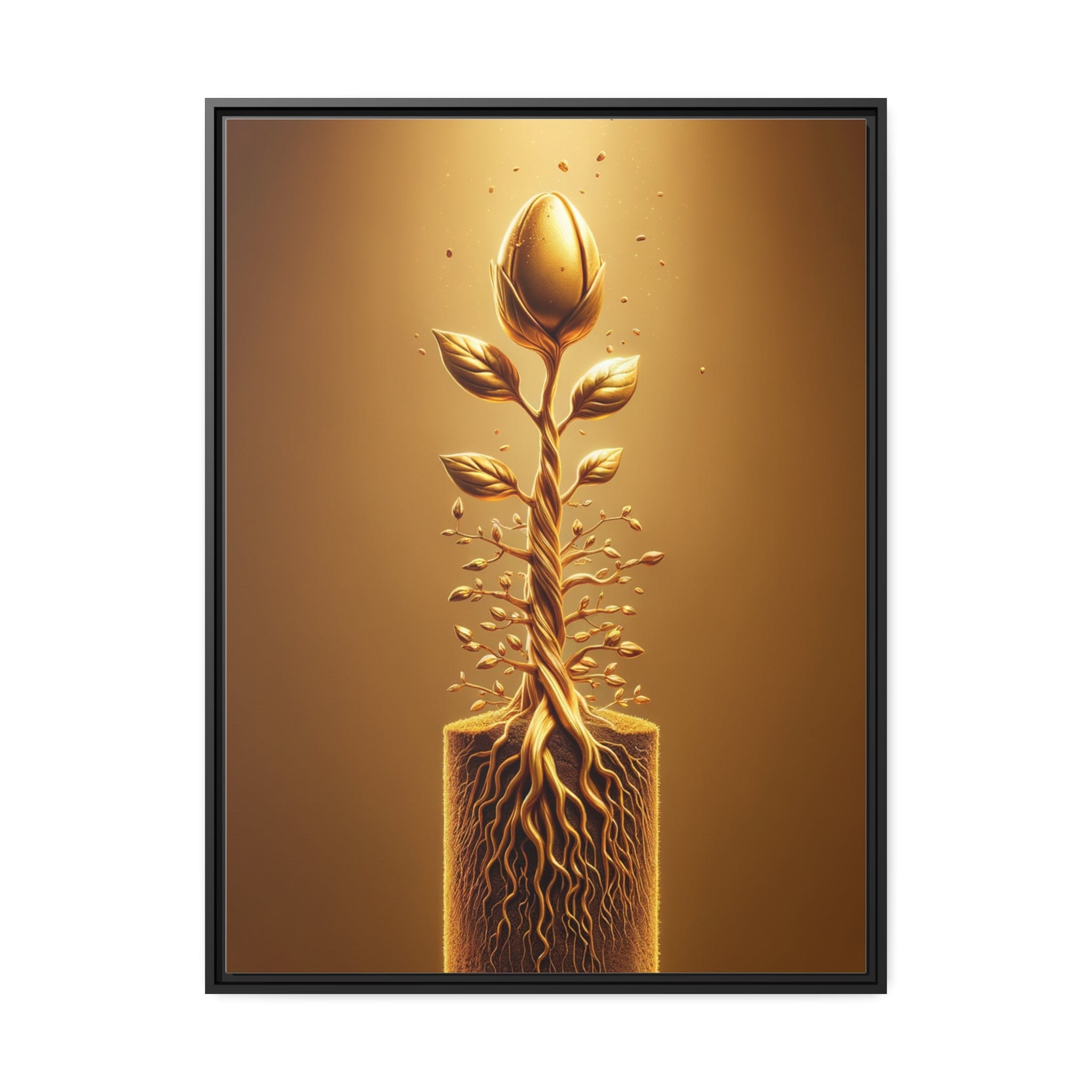 Printify Canvas 76.20 Cm" x 101.60 Cm" (Vertical) Tableau L'Arbre de Vie éclatant d'or