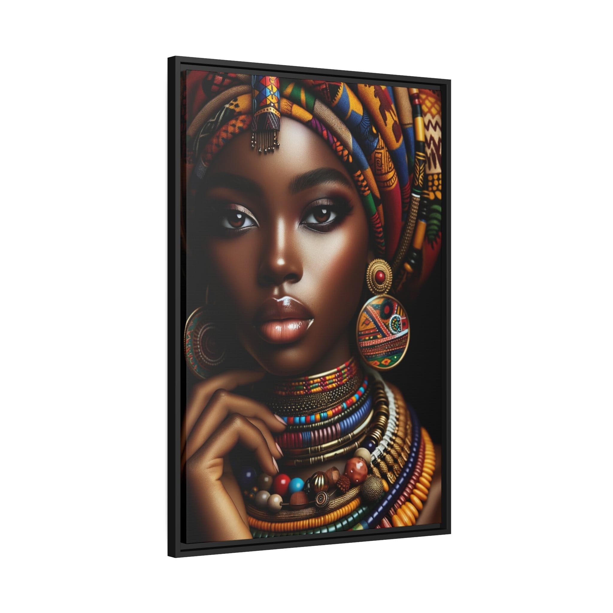 Printify Canvas Tableau "La beauté et la puissance de la femme africaine capturées dans un tableau"