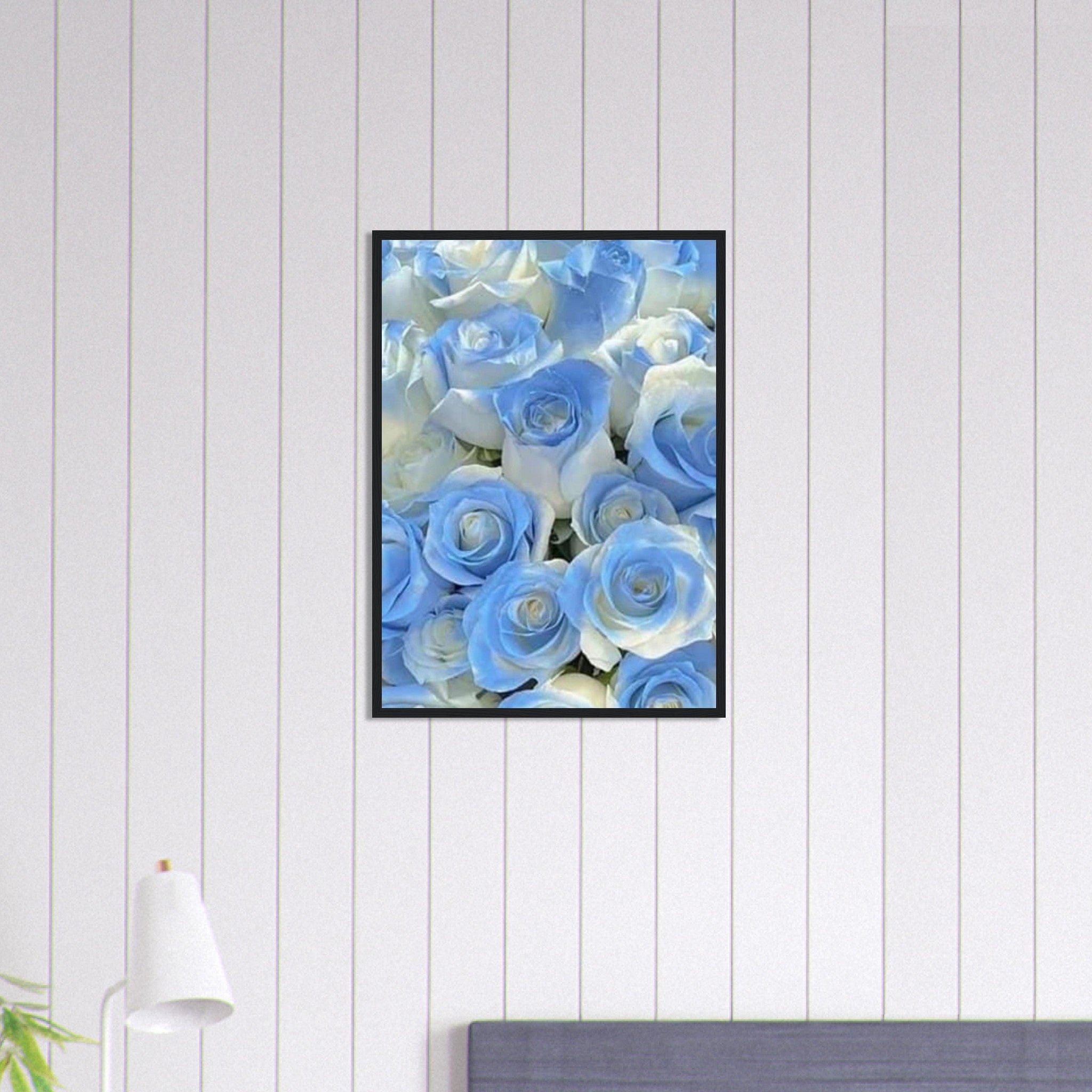 Tableau Rose Bleu et Blanche Canvanation