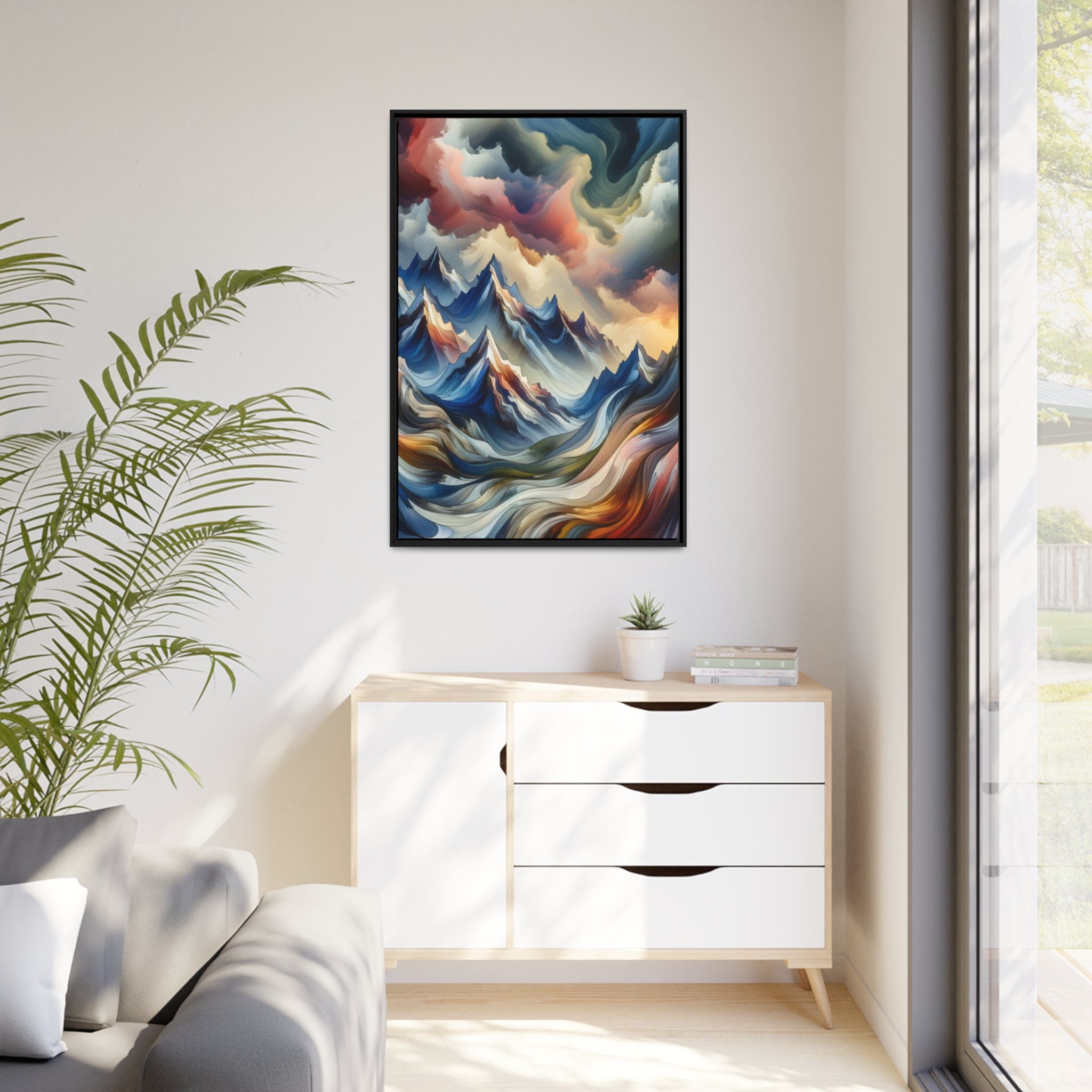 Printify Canvas Tableau "Eclats majestueux: Ode à la grandeur des montagnes"