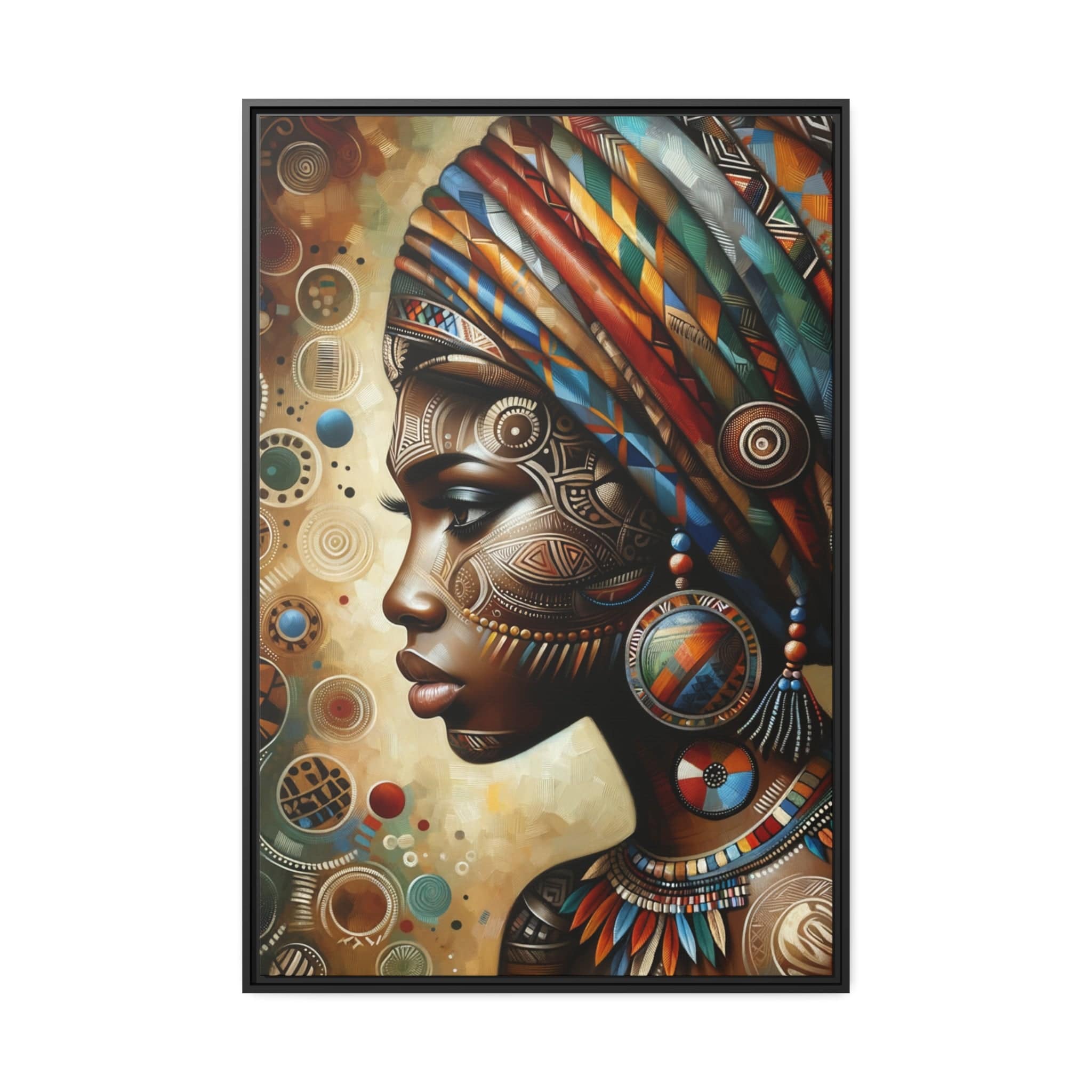 Printify Canvas 81.30 Cm″ x 121.90 Cm″ (Vertical) Tableau "La beauté, la grâce et la force des femmes africaines"