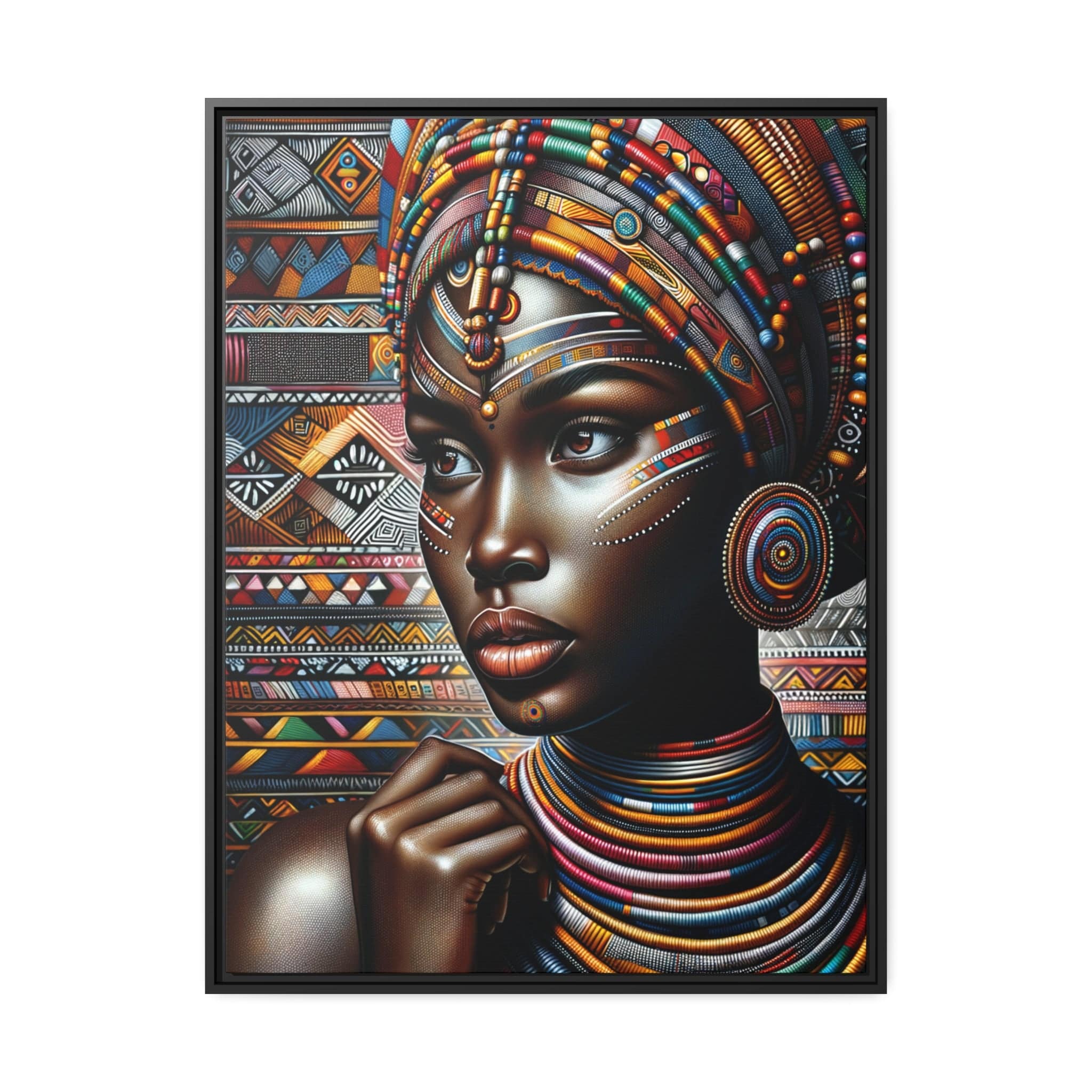 Printify Canvas 76.20 Cm" x 101.60 Cm" (Vertical) Tableau "La puissance et la grâce des femmes africaines: une célébration de l'essence féminine à travers l'art"