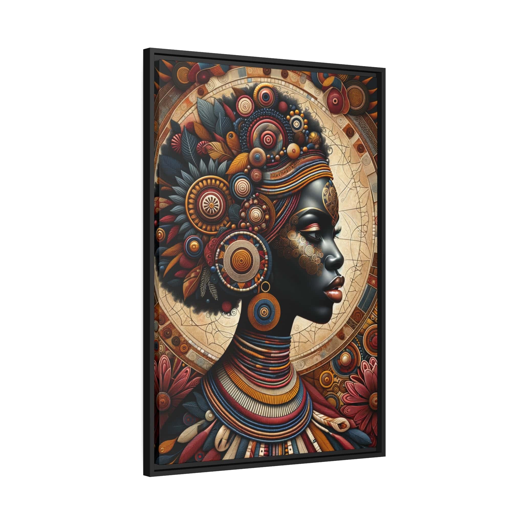 Printify Canvas Tableau "La puissance féminine africaine : un tableau vibrant de beauté et de grâce"