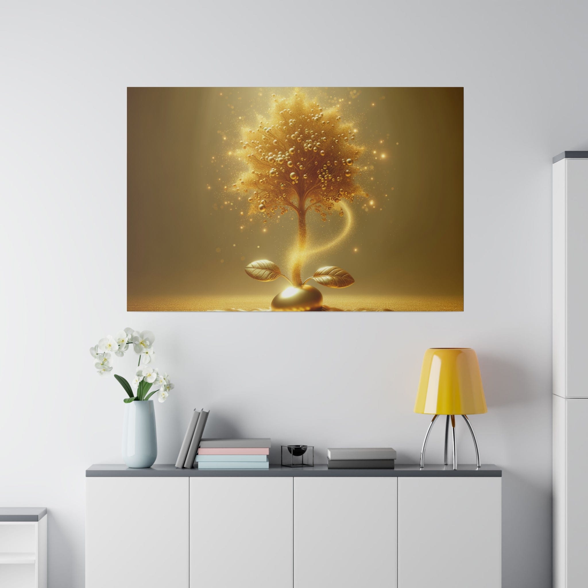 Printify Canvas 121.90 Cm″ x 81.30 Cm″ (Horizontal) Tableau  L'Arbre d'Or de la Vie