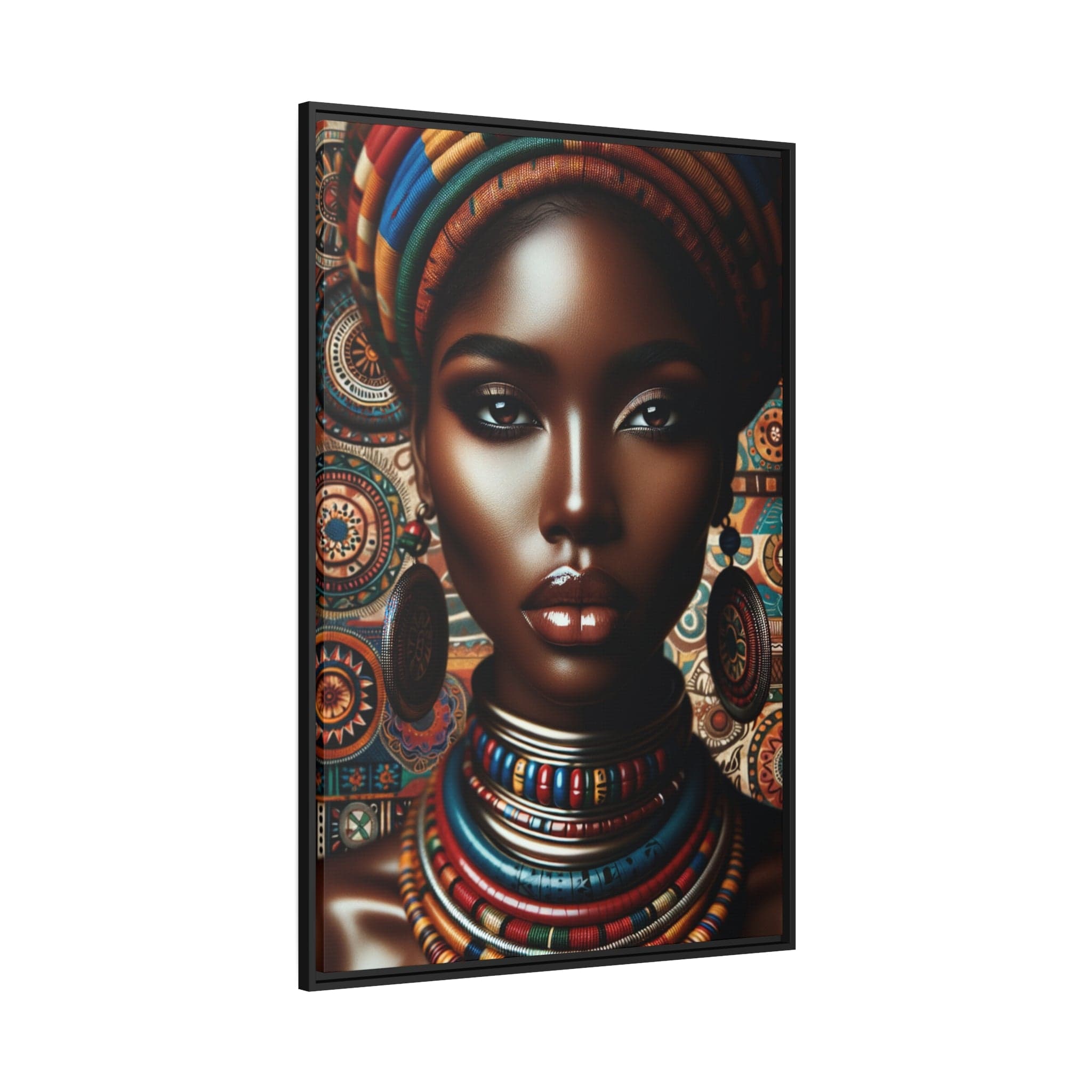 Printify Canvas Tableau "La puissance et la grâce : Évocation des femmes africaines à travers les coups de pinceau"