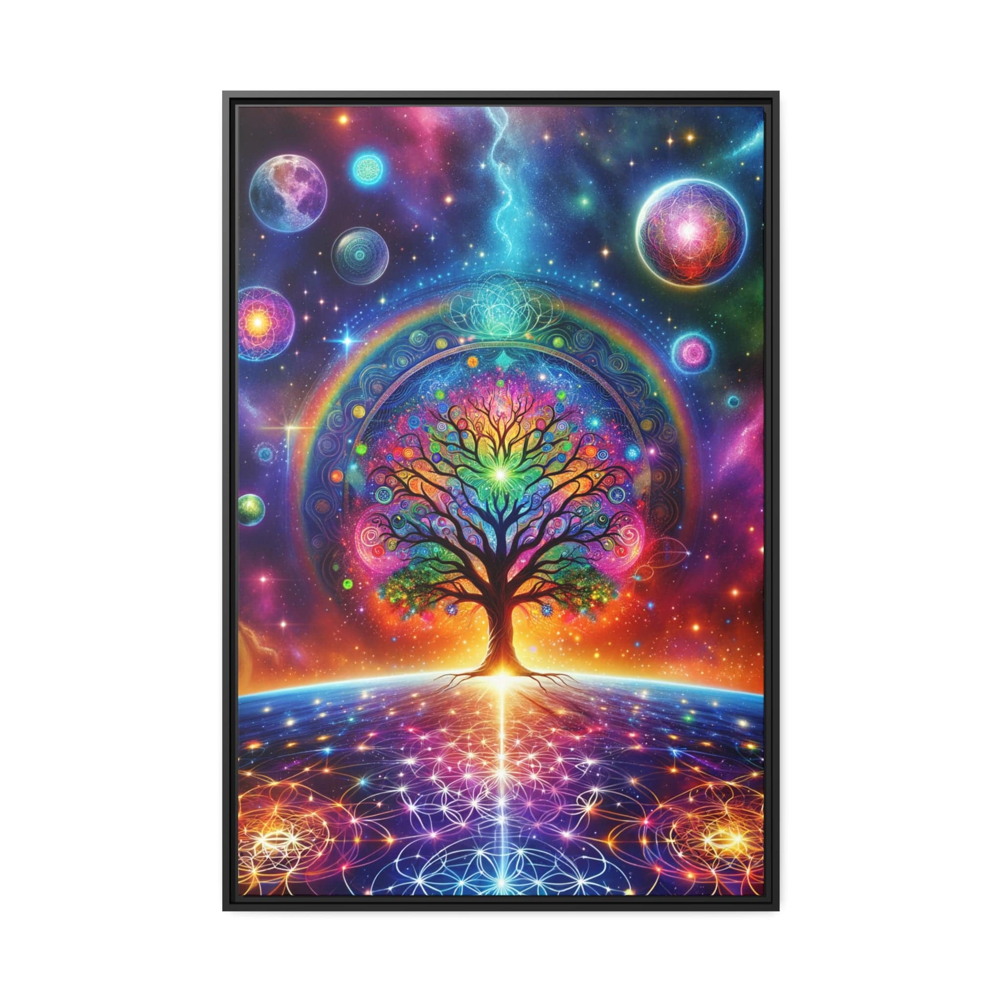 Printify Canvas 32″ x 48″ (Vertical) Tableau Arbre De Vie Et Les Galaxies