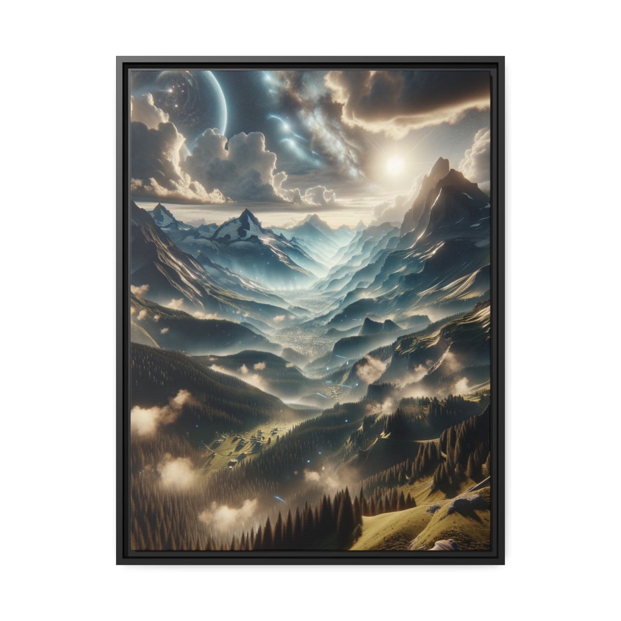 Printify Canvas 61.00 Cm" x 81.30 Cm" (Vertical) Tableau Les sommets éternels : une odyssée picturale à travers les montagnes majestueuses