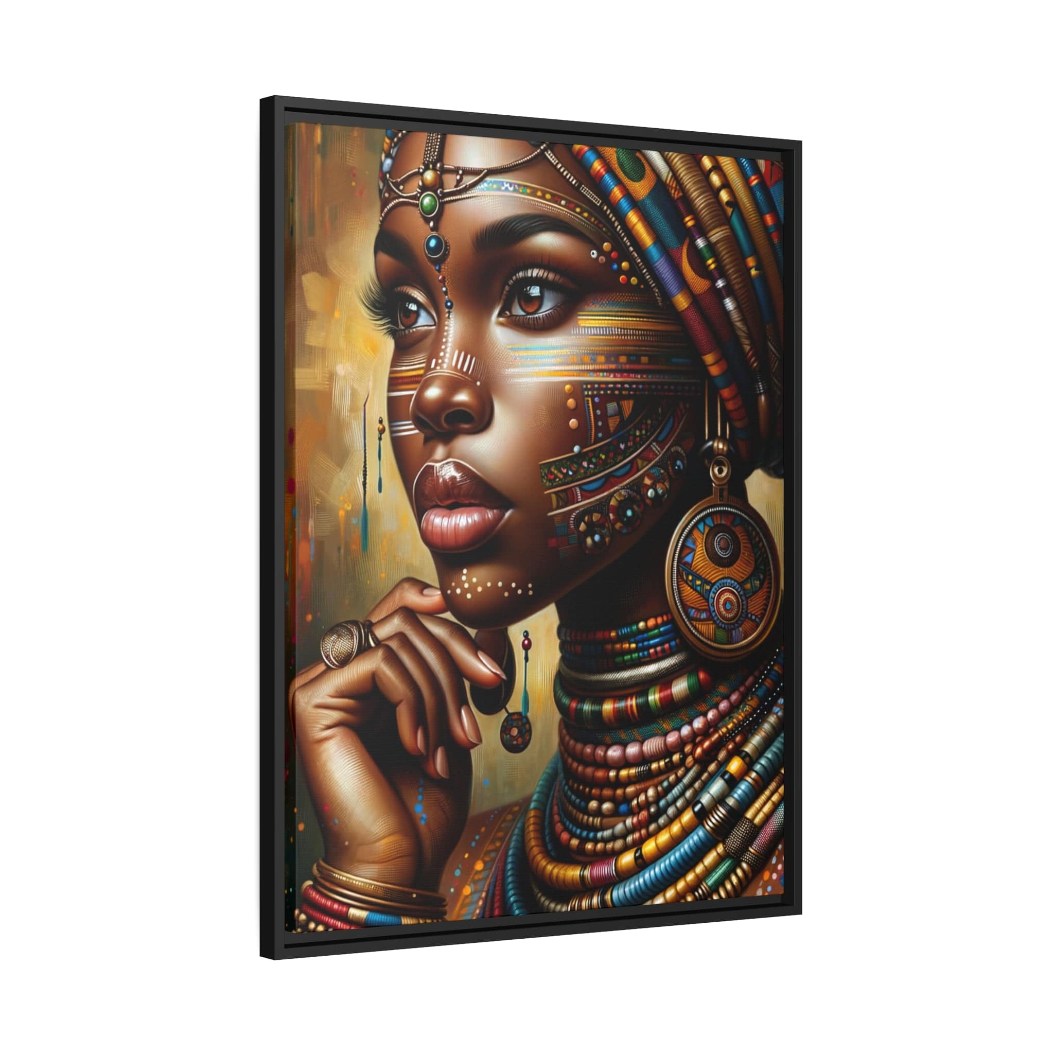 Printify Canvas Tableau "Gloire et beauté : La femme africaine au cœur de l'art"