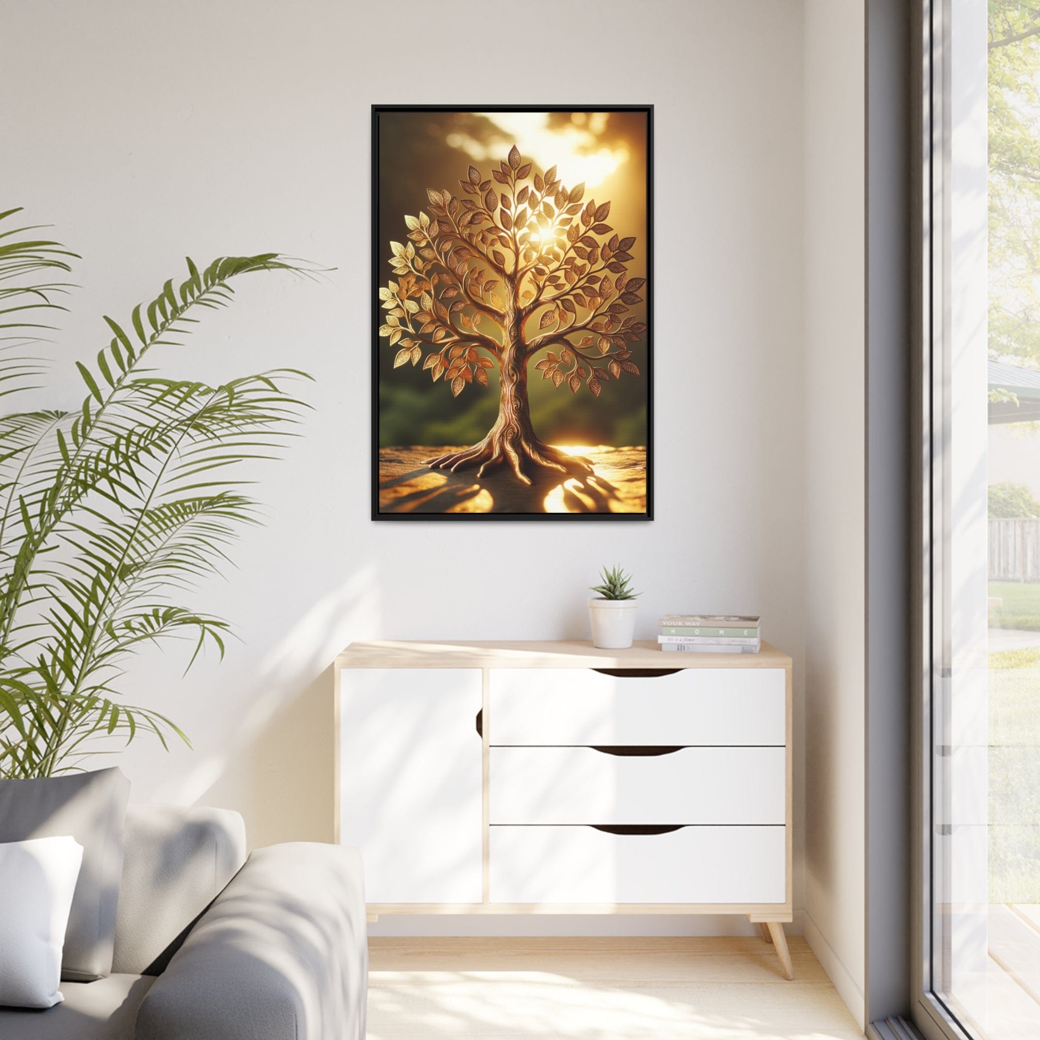 Printify Canvas Tableau Arbre De Vie Croissance Et Abondance