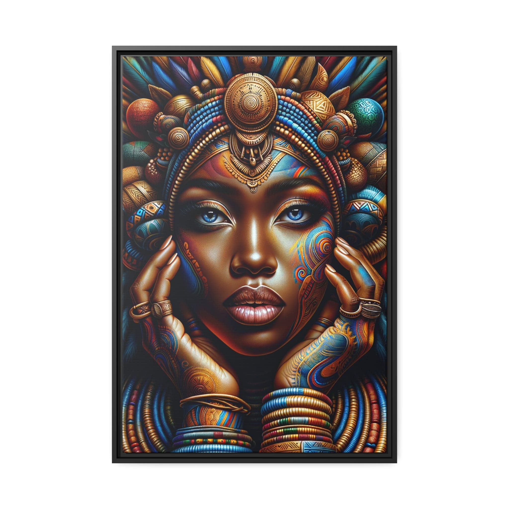 Printify Canvas 61.00 Cm″ x 91.40 Cm″ (Vertical) Tableau "La beauté et la force des femmes africaines révélées à travers la peinture"