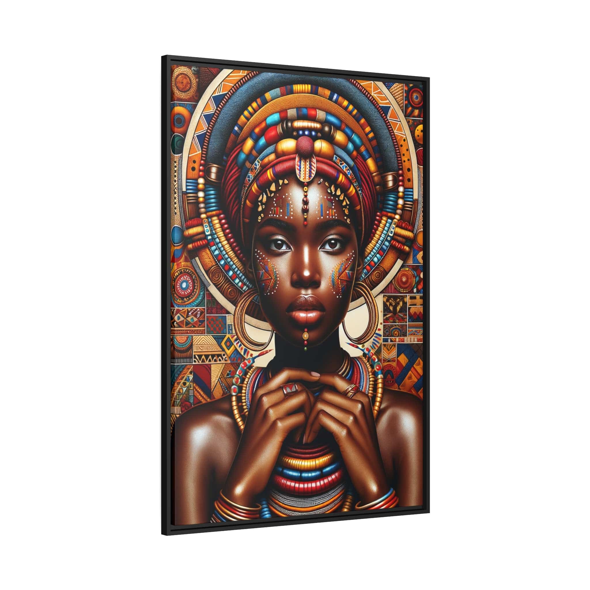 Printify Canvas Tableau "L'éclat et la grâce de la femme africaine : hommage à la beauté et à la résilience"