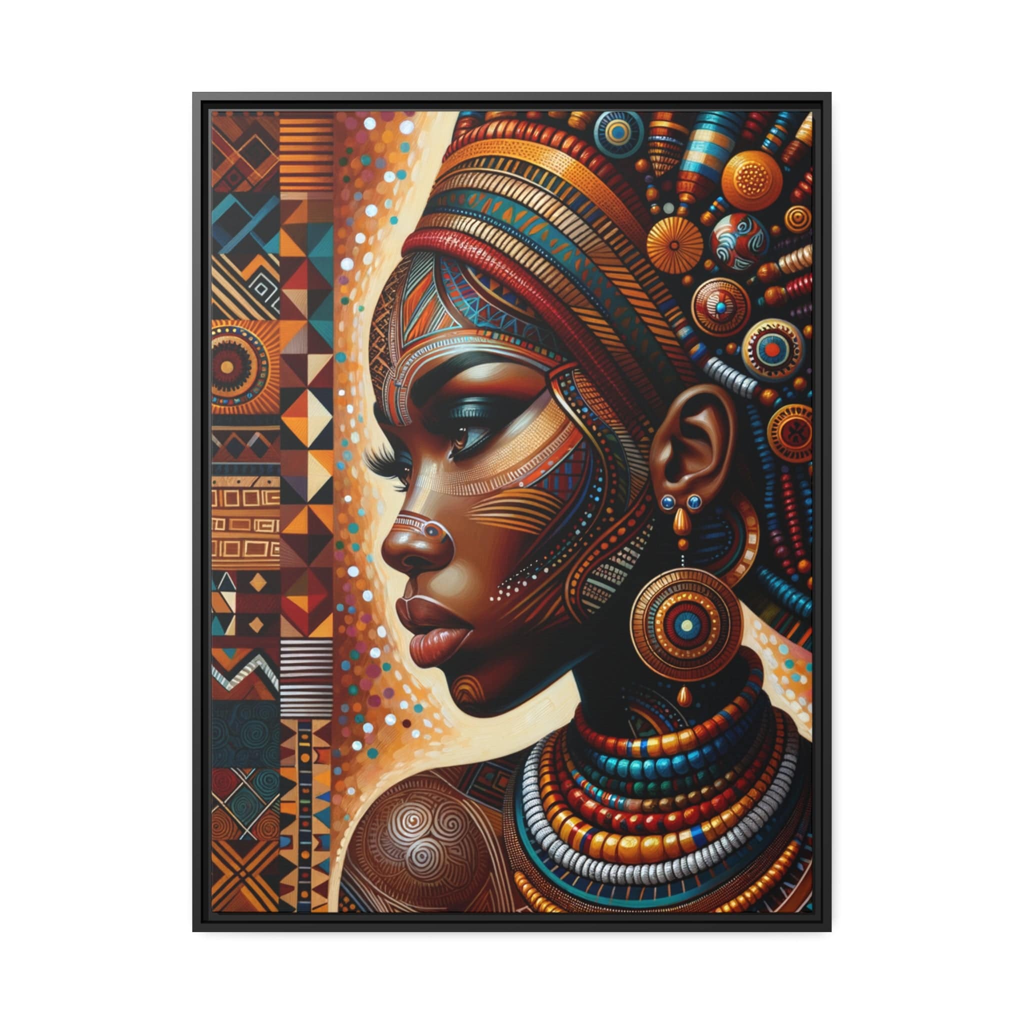 Printify Canvas 76.20 Cm" x 101.60 Cm" (Vertical) Tableau "Enchantresses africaines : célébration de la beauté et de la puissance féminine"