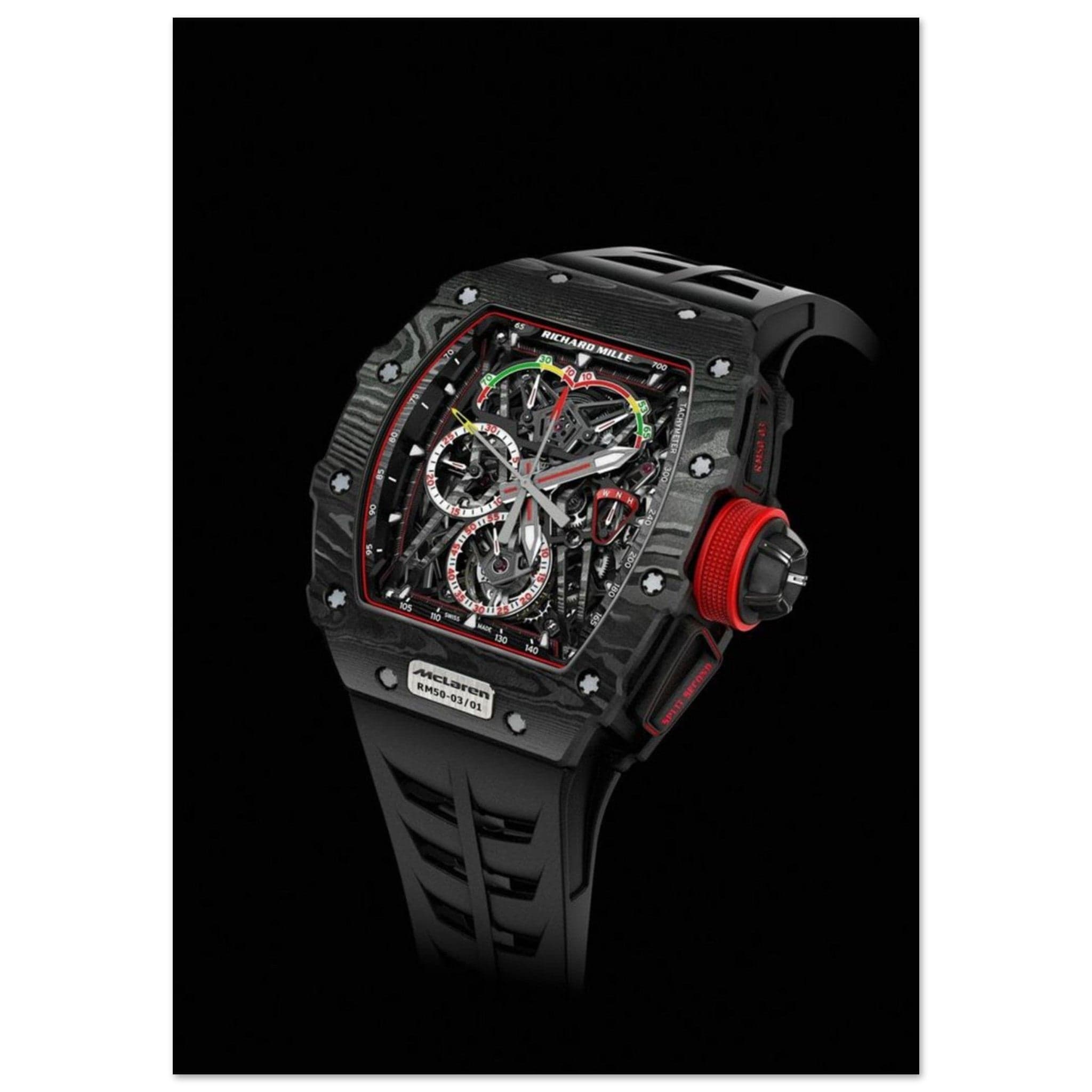 Canvanation Print Material A1 (59.4 x 84.1  cm) Poster Richard Mille Montre Noir