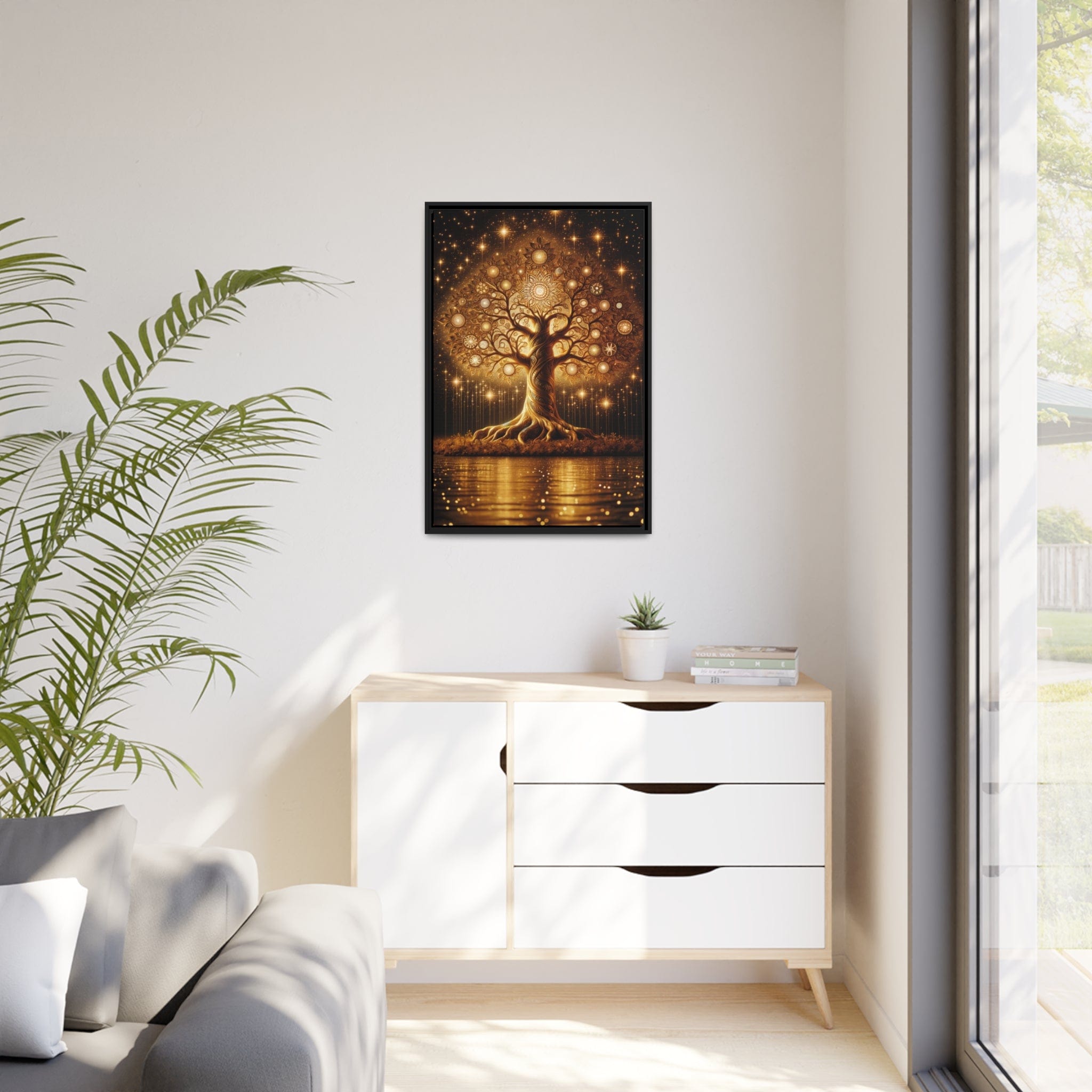 Printify Canvas Tableau Arbre De Vie À La Lumière Du Soleil