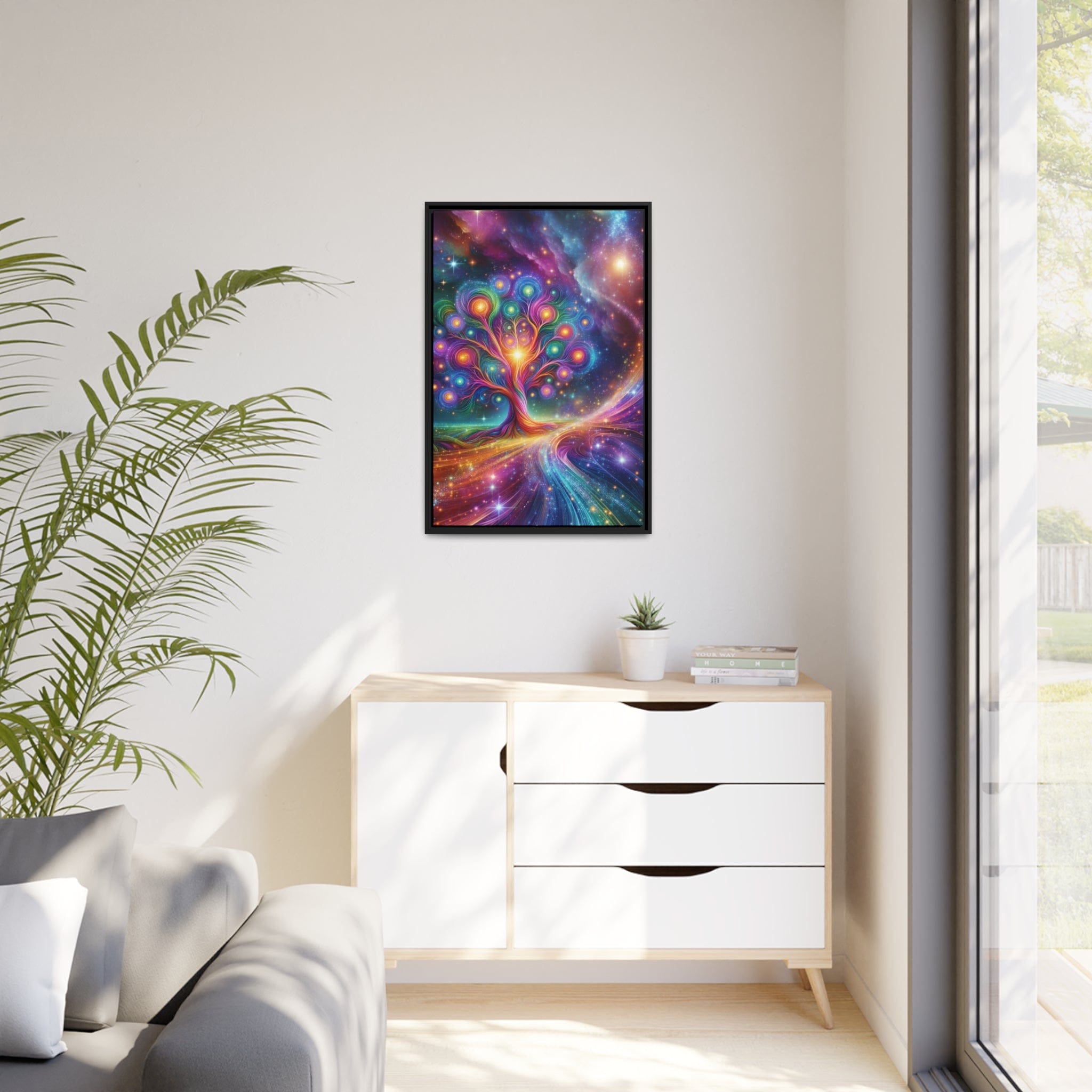 Printify Canvas Tableau Arbre De Vie Univers Riche