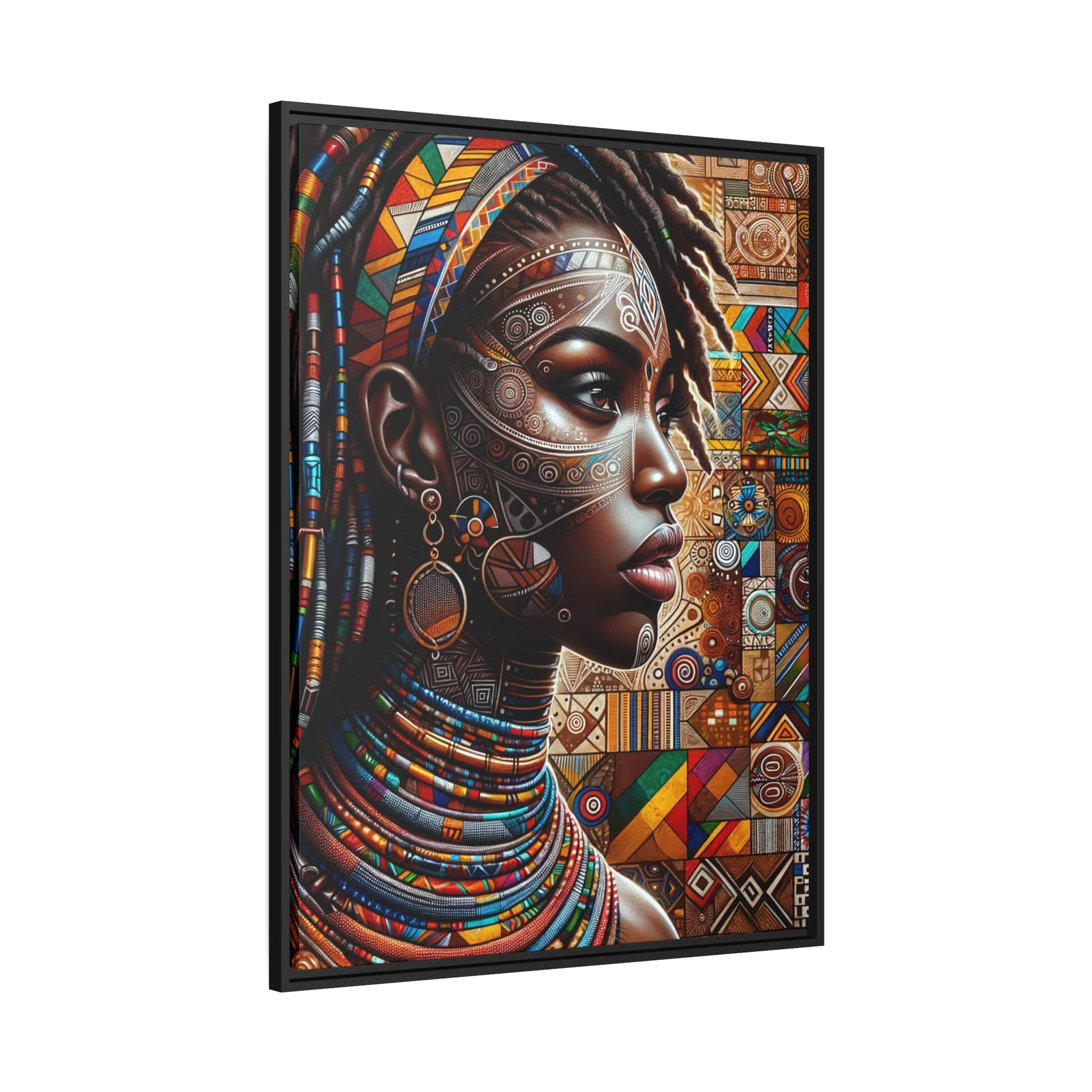 Printify Canvas Tableau "Splendeurs africaines : la femme en toile"