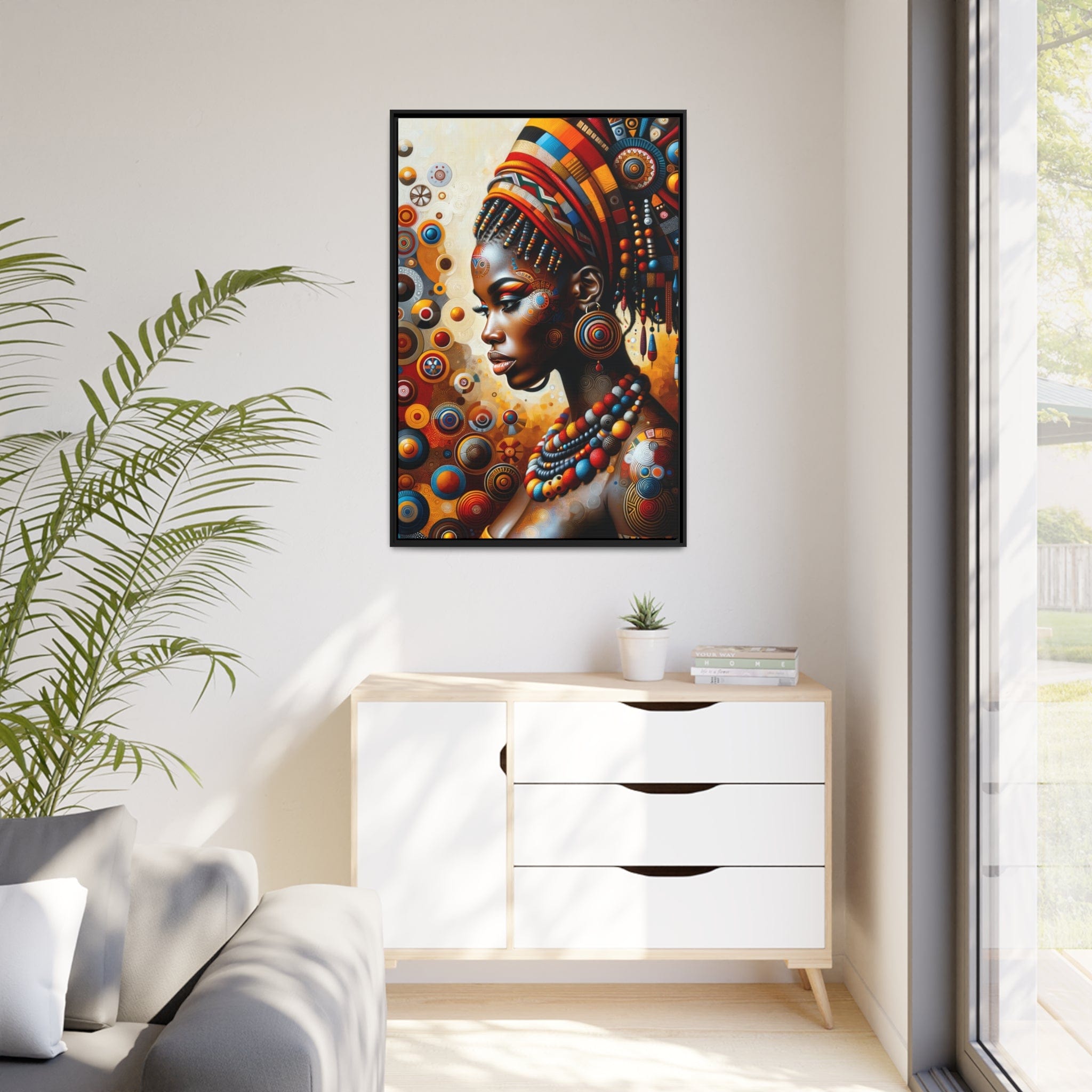 Printify Canvas Tableau "Au cœur de la beauté africaine: Tableau vibrant de femmes inspirantes"