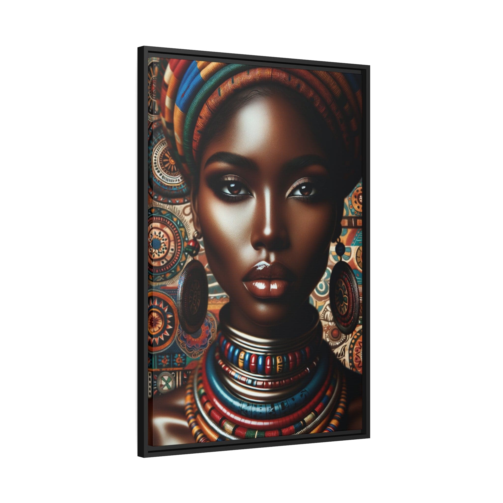 Printify Canvas Tableau "La puissance et la grâce : Évocation des femmes africaines à travers les coups de pinceau"