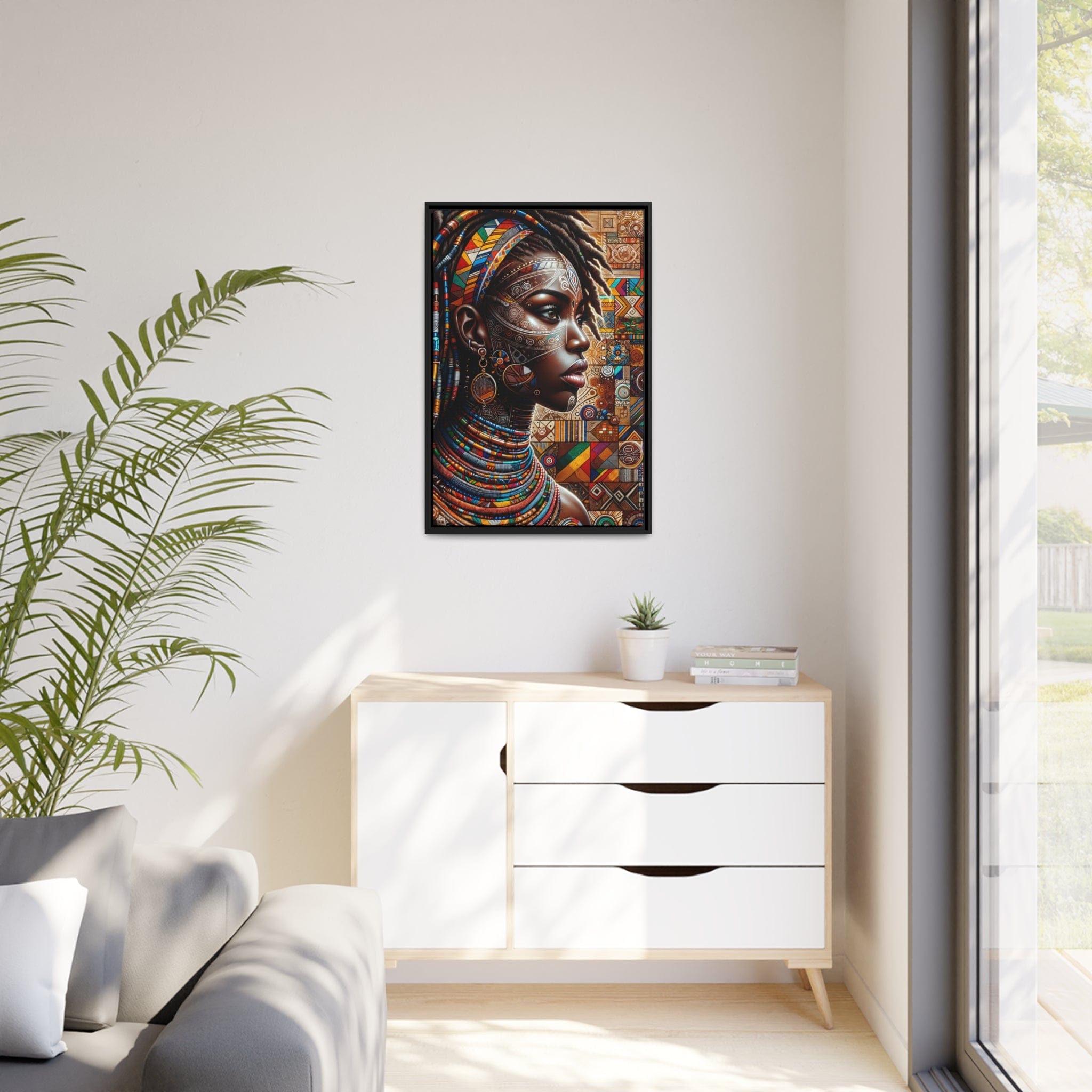 Printify Canvas Tableau "Splendeurs africaines : la femme en toile"