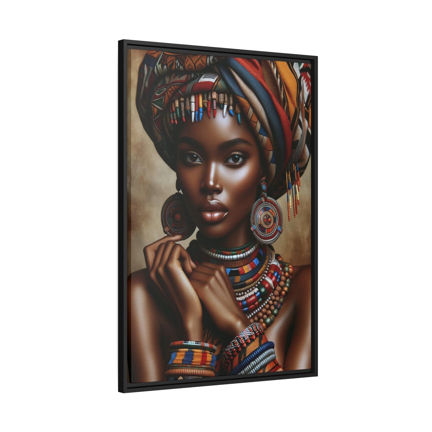 Tableau "La beauté africaine au féminin : un tableau vibrant de couleurs et d'émotions" Canvanation