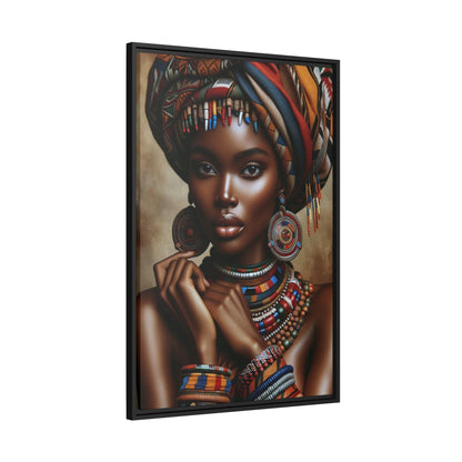 Tableau "La beauté africaine au féminin : un tableau vibrant de couleurs et d'émotions" Canvanation