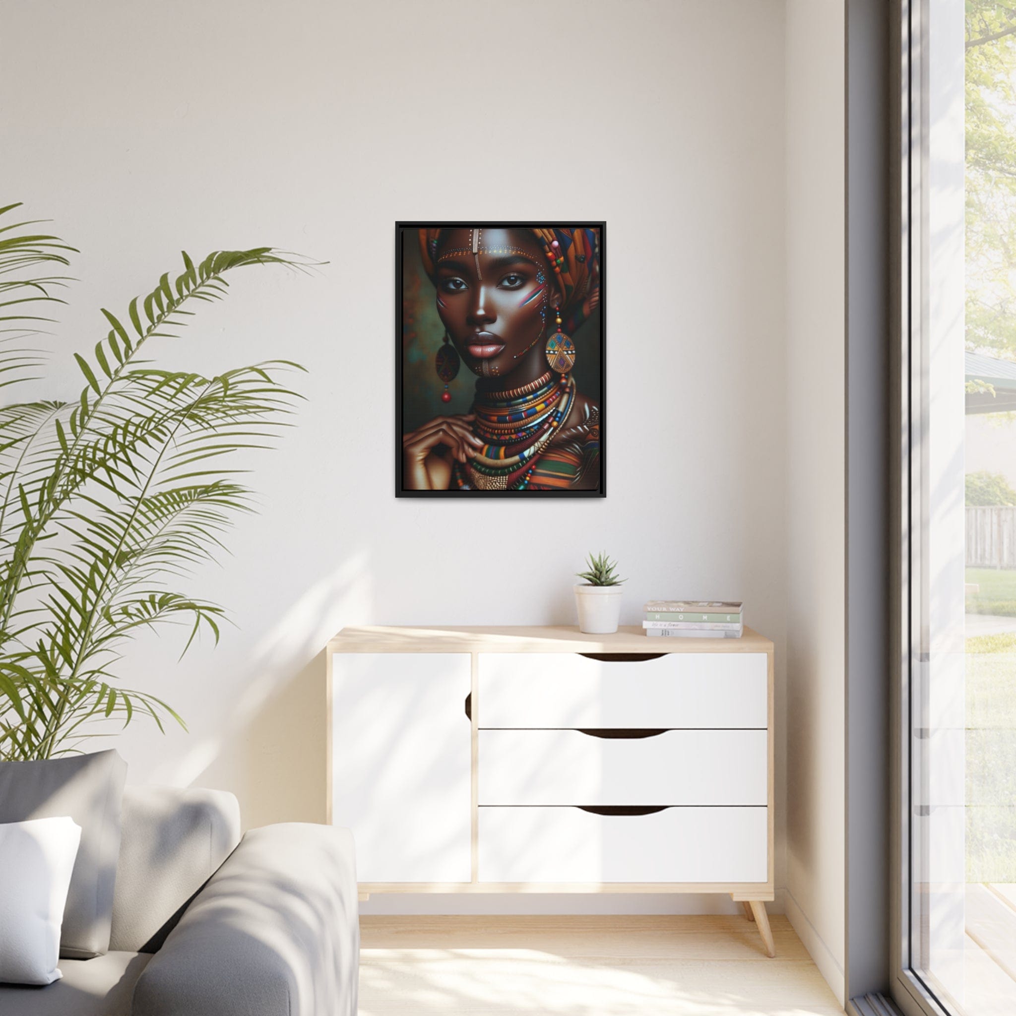 Printify Canvas Tableau "La beauté et la grâce des femmes africaines capturées en un tableau magnifique"