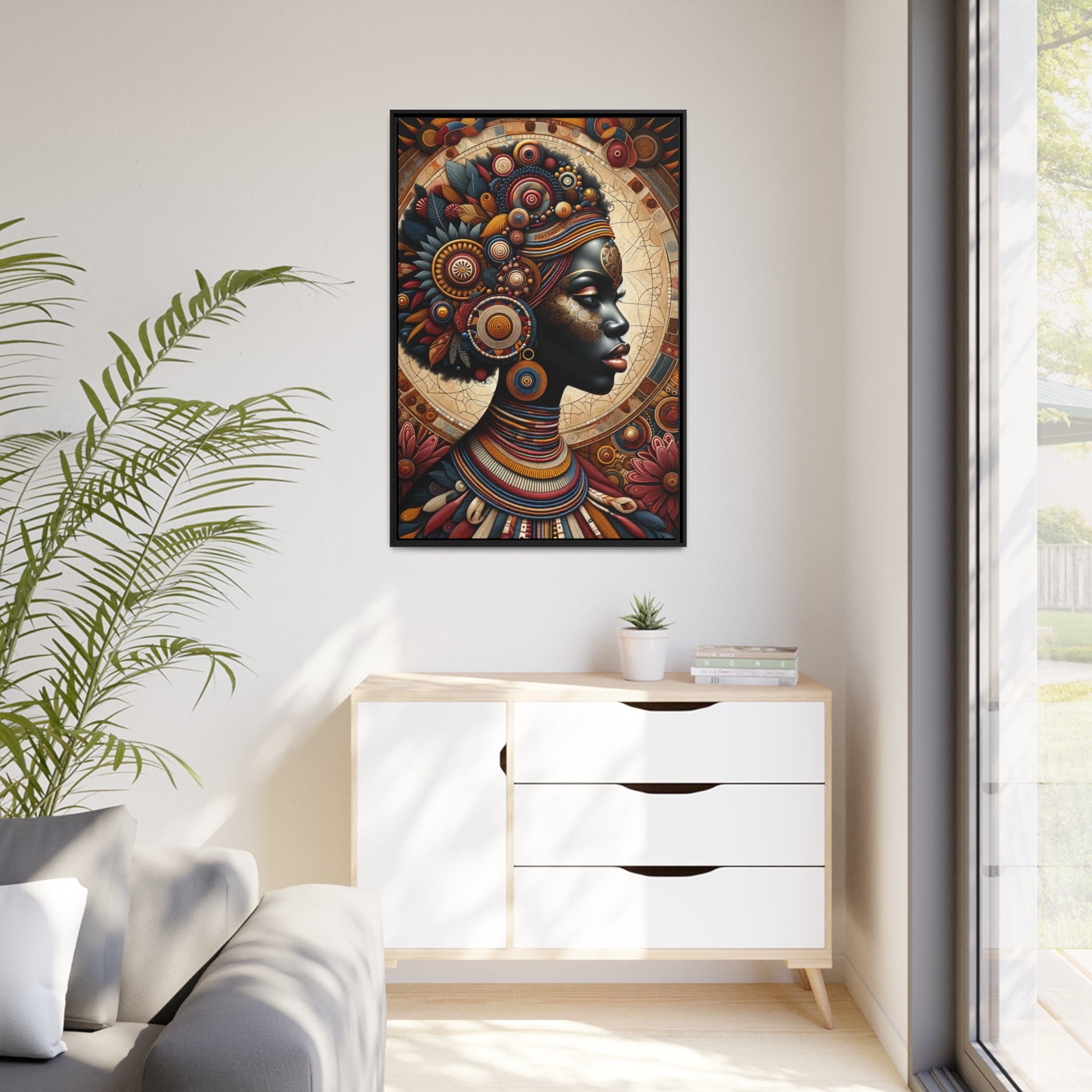 Printify Canvas Tableau "La puissance féminine africaine : un tableau vibrant de beauté et de grâce"