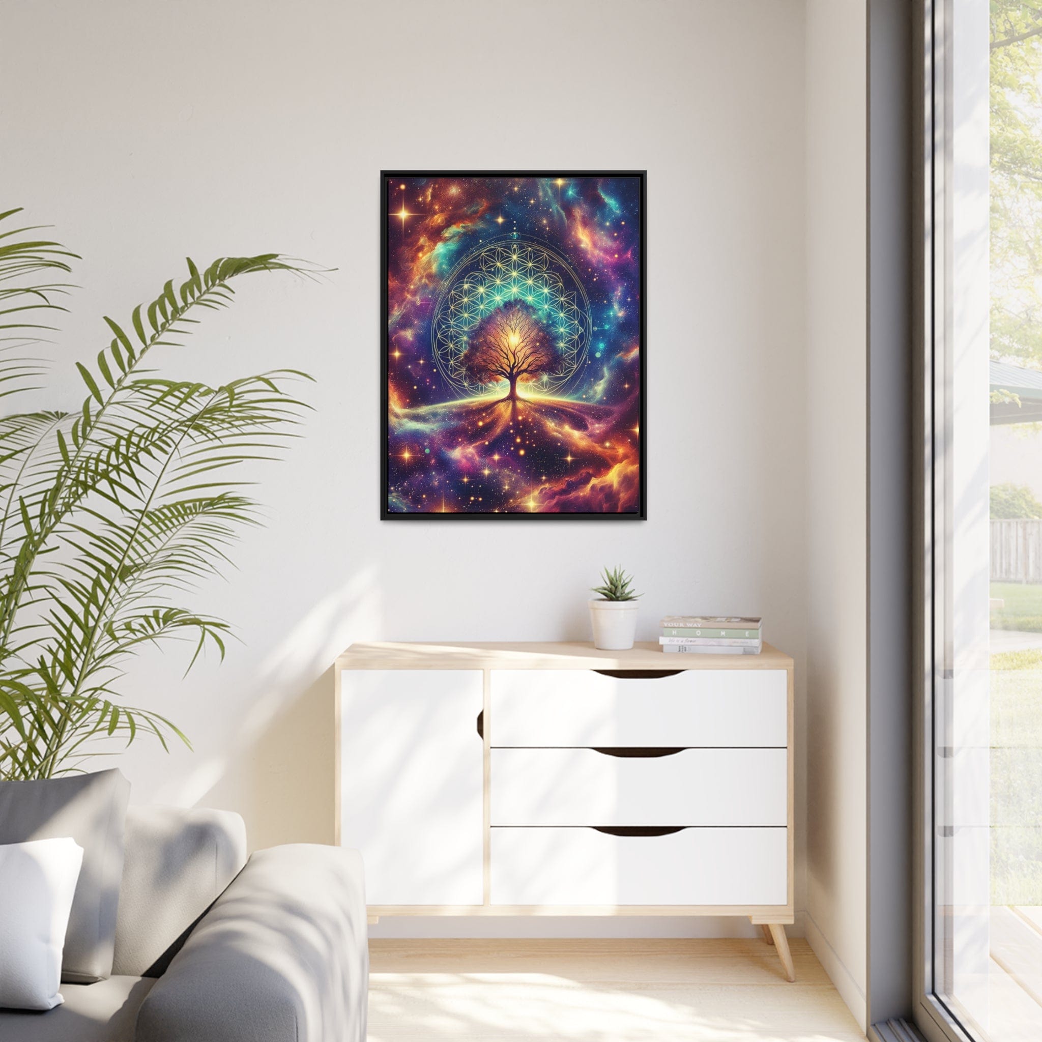 Printify Canvas Tableau Arbre De Vie Vers Les Etoiles