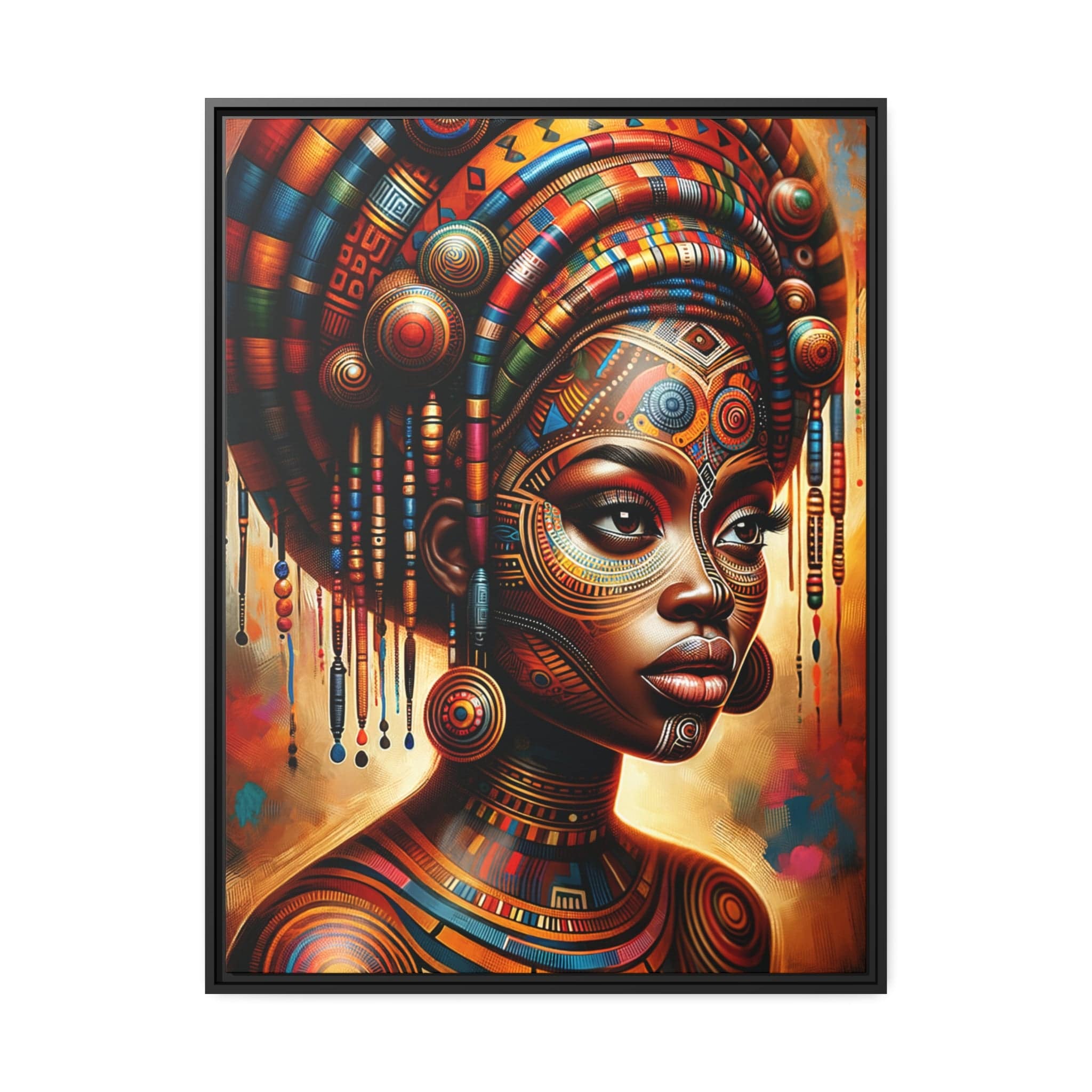 Printify Canvas 76.20 Cm" x 101.60 Cm" (Vertical) Tableau "Reines d'Afrique : Célébration de la force et de la grâce des femmes africaines".