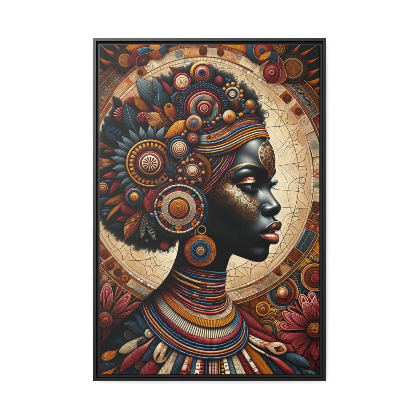 Tableau "La puissance féminine africaine : un tableau vibrant de beauté et de grâce" Canvanation