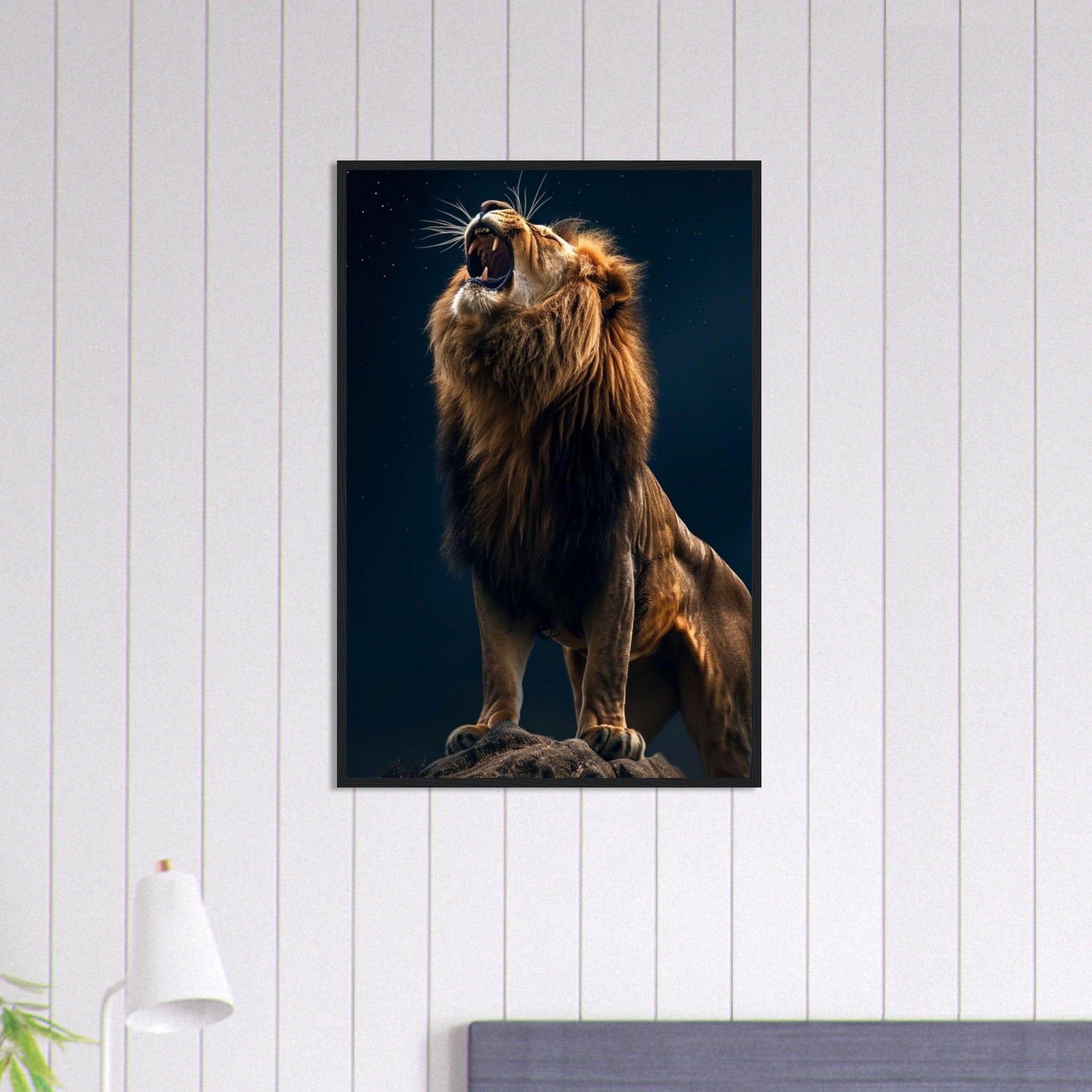 Canvanation Print Material 60x90 cm / 24x36″ Tableau Lion Art Bleu