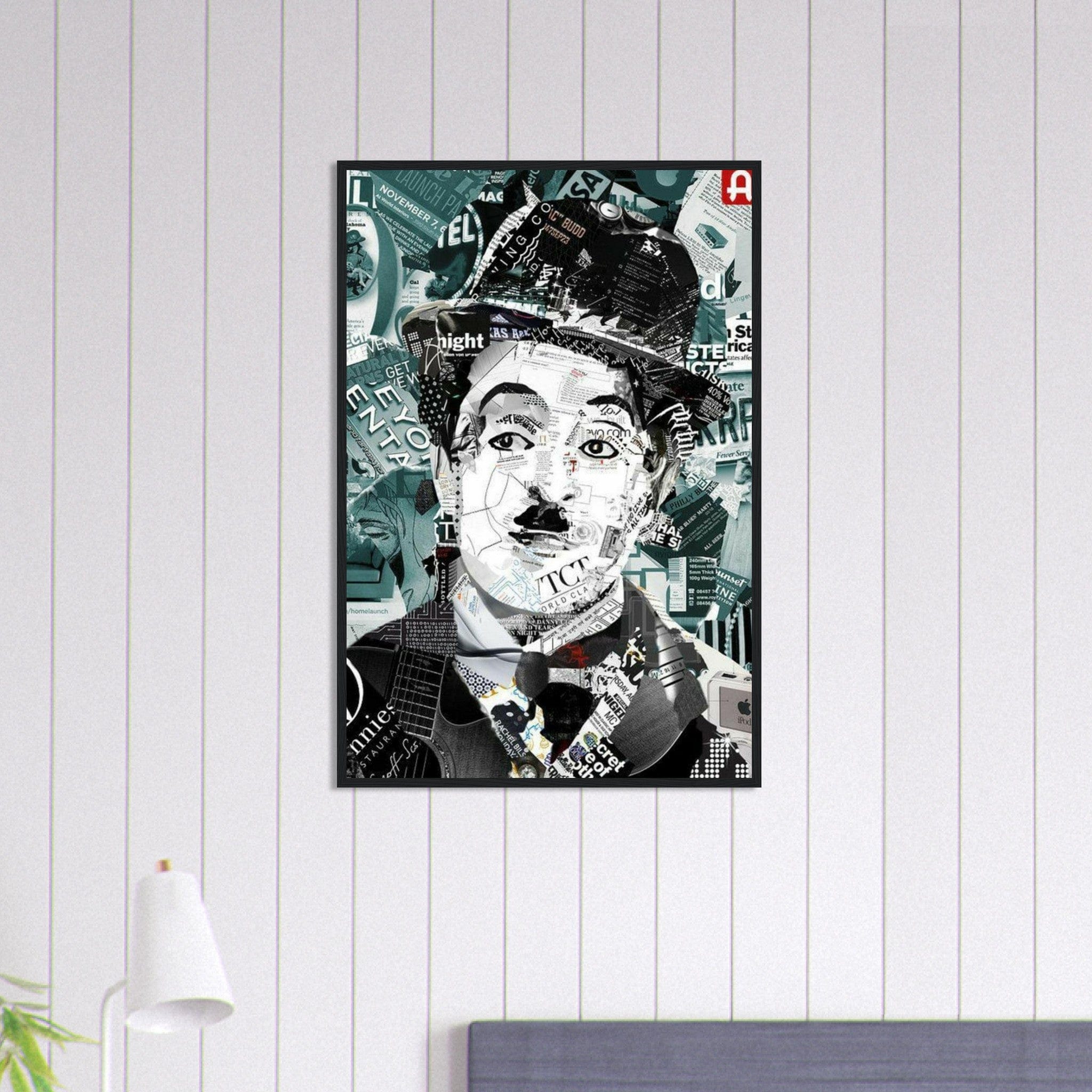 Canvanation Print Material 60x90 cm / 24x36″ Tableau Street Art Homme Chapeau Melon