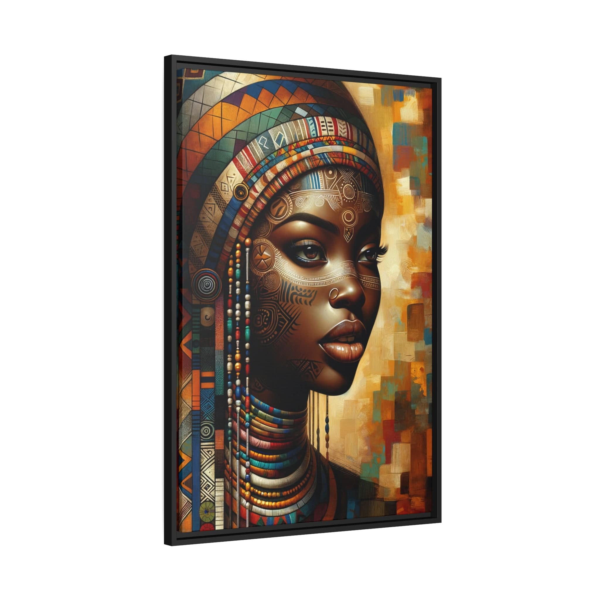 Printify Canvas Tableau "Déesse africaine : une puissance féminine captivante"