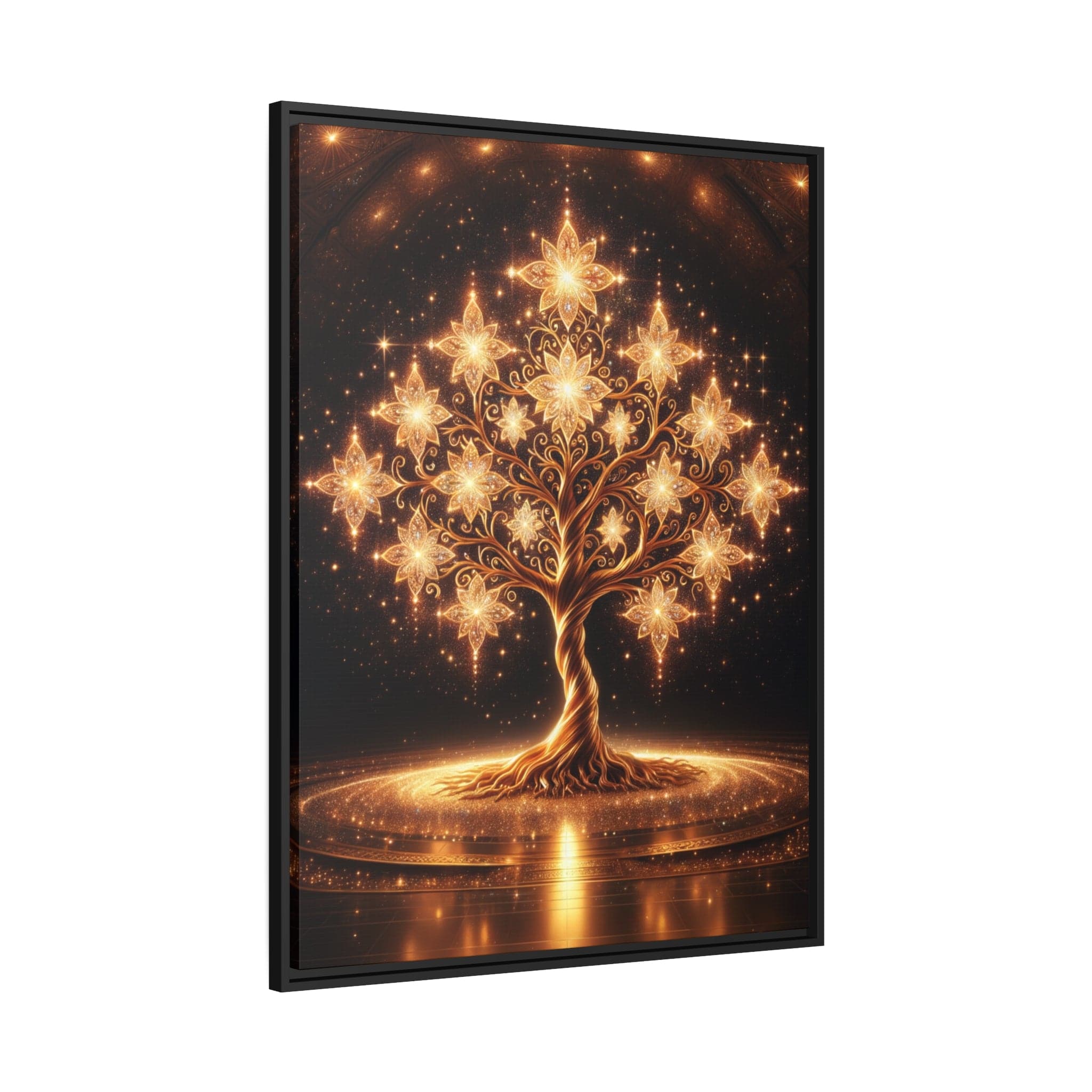 Printify Canvas Tableau Arbre De Vie Nuance D'or