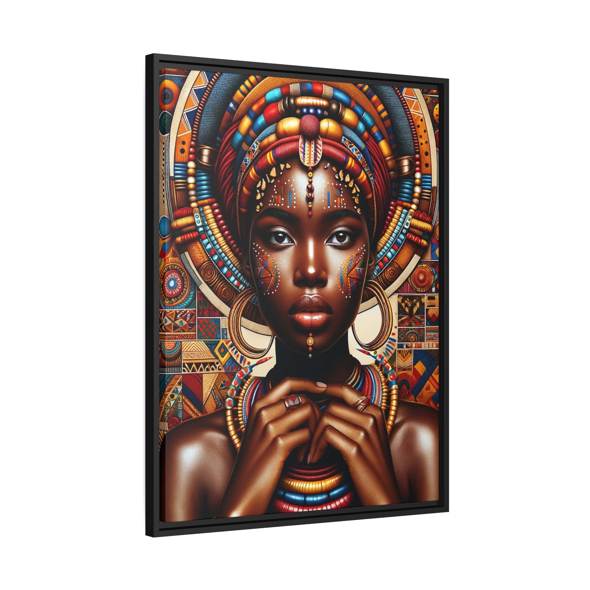 Printify Canvas Tableau "L'éclat et la grâce de la femme africaine : hommage à la beauté et à la résilience"